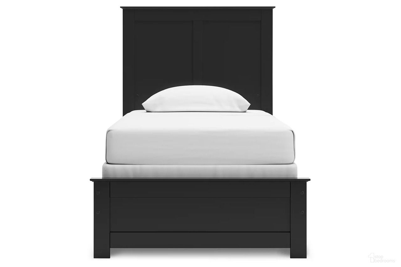 The appearance of Maribel Twin Panel Bed In Black designed by Signature Design by Ashley in the traditional interior design. This black piece of furniture was selected by 1StopBedrooms from Maribel Collection to add a touch of cosiness and style into your home. Sku: B138-153;B138-183. Bed Type: Panel Bed. Material: Wood. Bed Size: Twin.