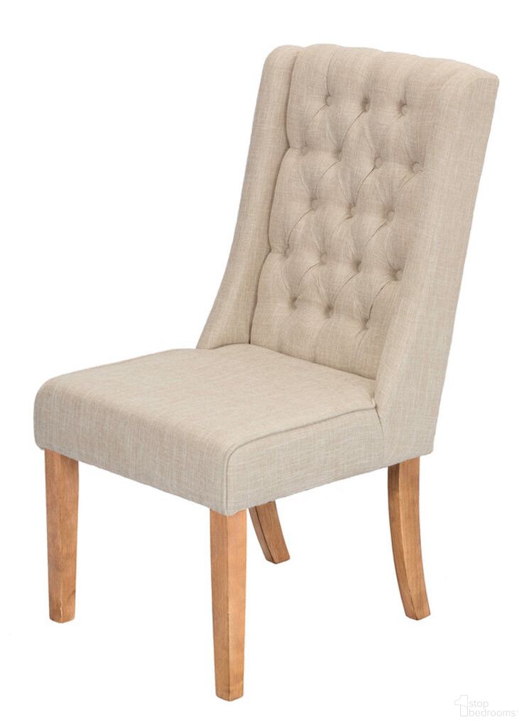 The appearance of Maribel Upholstered Dining Chairs Set of 2 In Beige Linen Fabric and Rustic Natural Wood designed by Best Quality Furniture in the traditional interior design. This beige and natural piece of furniture was selected by 1StopBedrooms from Maribel Collection to add a touch of cosiness and style into your home. Sku: D37-SC2. Material: Linen. Chair Type: Side Chair.