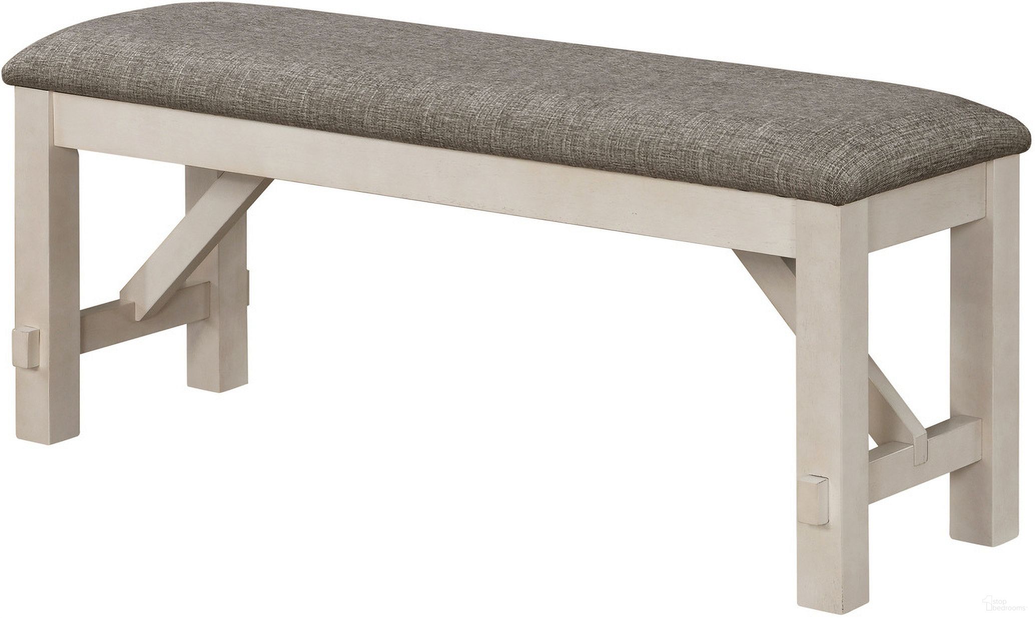 The appearance of Maribelle Bench In Chalk Warm Grey designed by Crown Mark in the transitional interior design. This chalk warm grey piece of furniture was selected by 1StopBedrooms from Maribelle Collection to add a touch of cosiness and style into your home. Sku: 2158CG-BENCH. Material: Wood.
