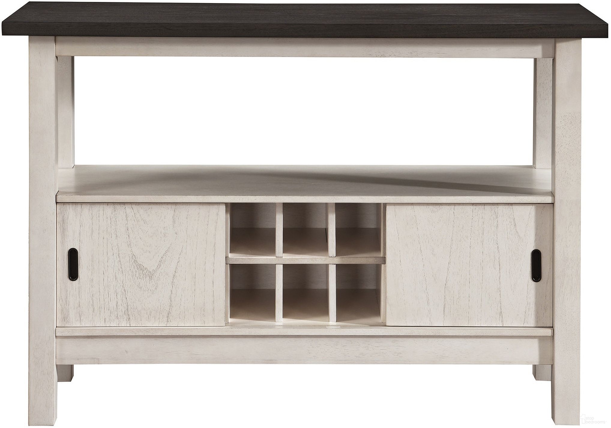 The appearance of Maribelle Server In Chalk Warm Grey designed by Crown Mark in the transitional interior design. This chalk warm grey piece of furniture  was selected by 1StopBedrooms from Maribelle Collection to add a touch of cosiness and style into your home. Sku: 2158CG-SERVER. Material: MDF.