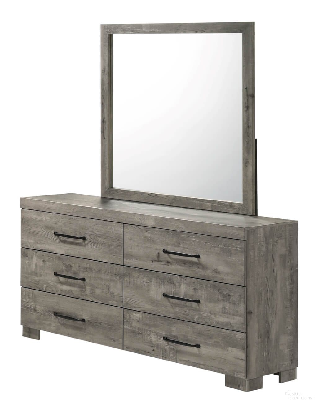 The appearance of Maricela MDF Solid Wood Dresser with Mirror in Antique Gray designed by Best Quality Furniture in the country / farmhouse interior design. This antique gray piece of furniture  was selected by 1StopBedrooms from Maricela Collection to add a touch of cosiness and style into your home. Sku: B820-DR;B820-M. Material: MDF.