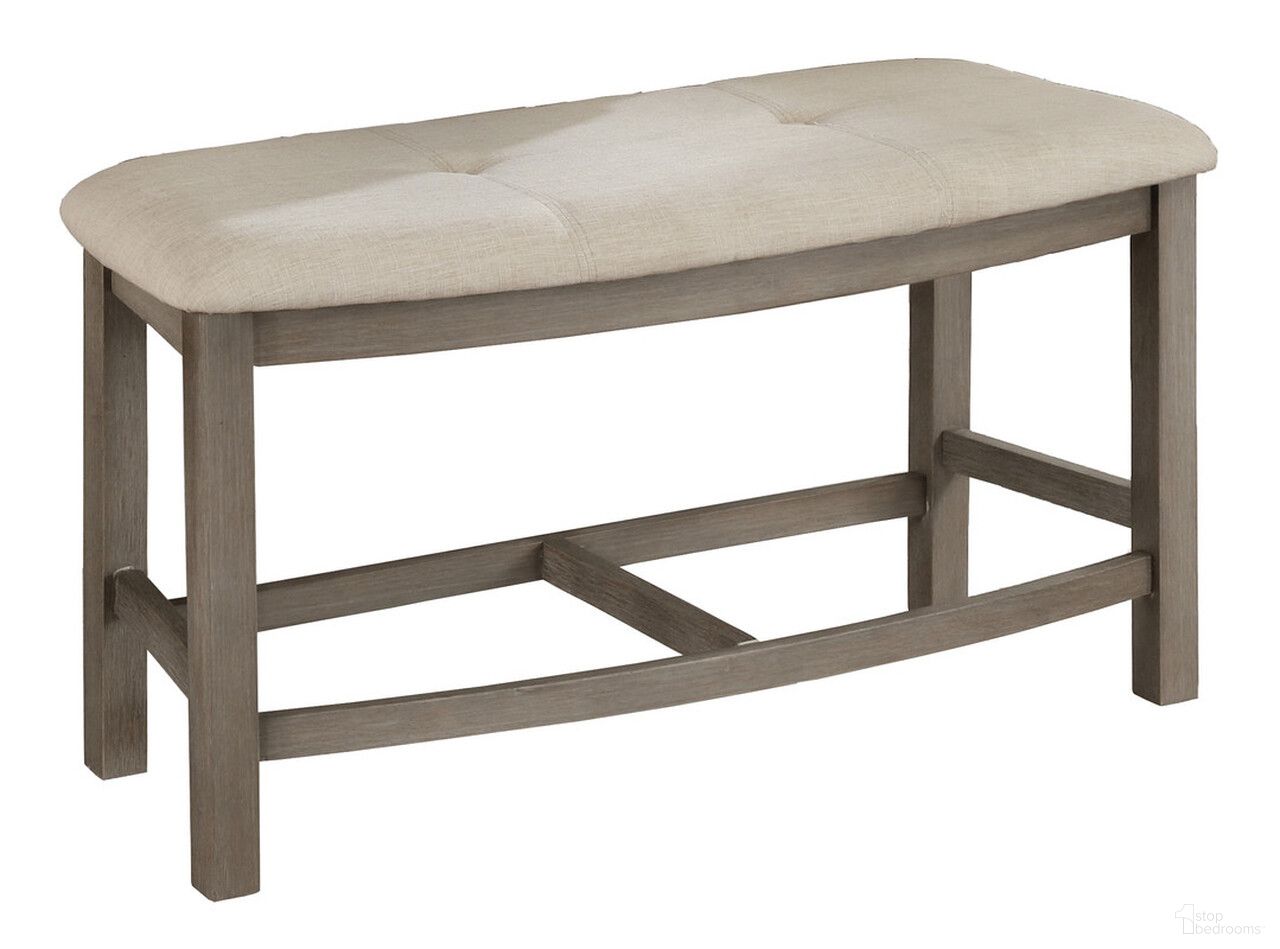 The appearance of Marife Counter Height Dining Bench In Beige Linen Fabric and Rustic Gray Wood designed by Best Quality Furniture in the traditional interior design. This beige and rustic gray piece of furniture was selected by 1StopBedrooms from Marife Collection to add a touch of cosiness and style into your home. Sku: D874-CHB. Material: Linen.