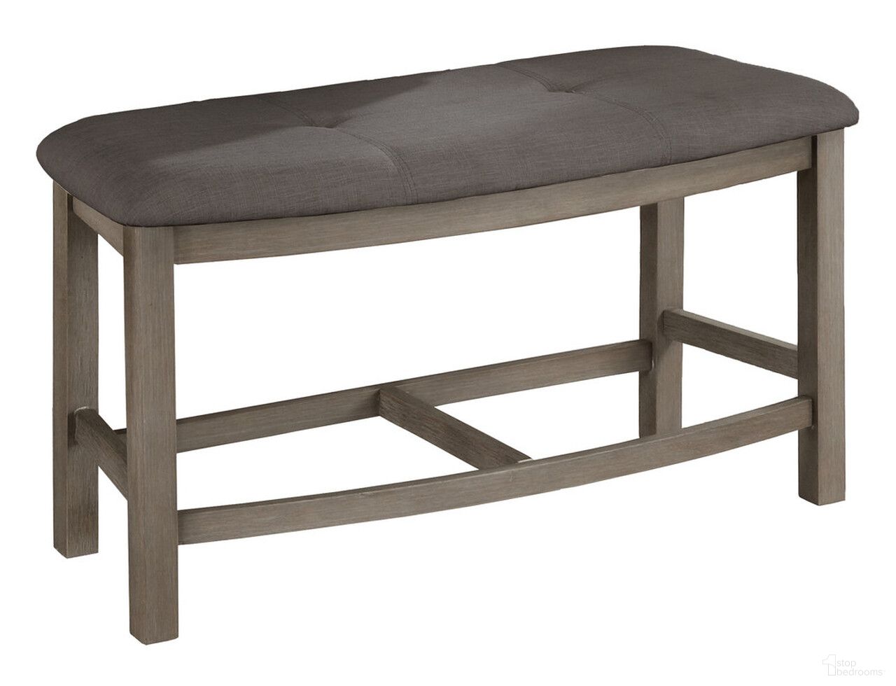 The appearance of Marife Counter Height Dining Bench In Gray Linen Fabric and Rustic Gray Wood designed by Best Quality Furniture in the traditional interior design. This gray and rustic gray piece of furniture  was selected by 1StopBedrooms from Marife Collection to add a touch of cosiness and style into your home. Sku: D875-CHB. Material: Linen.