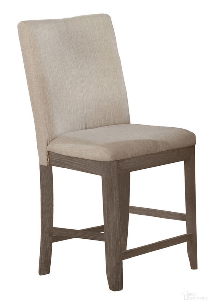 The appearance of Marife Counter Height Dining Chairs Set of 2 In Beige Linen Fabric and Rustic Gray Wood designed by Best Quality Furniture in the traditional interior design. This beige and rustic gray piece of furniture  was selected by 1StopBedrooms from Marife Collection to add a touch of cosiness and style into your home. Sku: D874-CHC. Material: Linen.