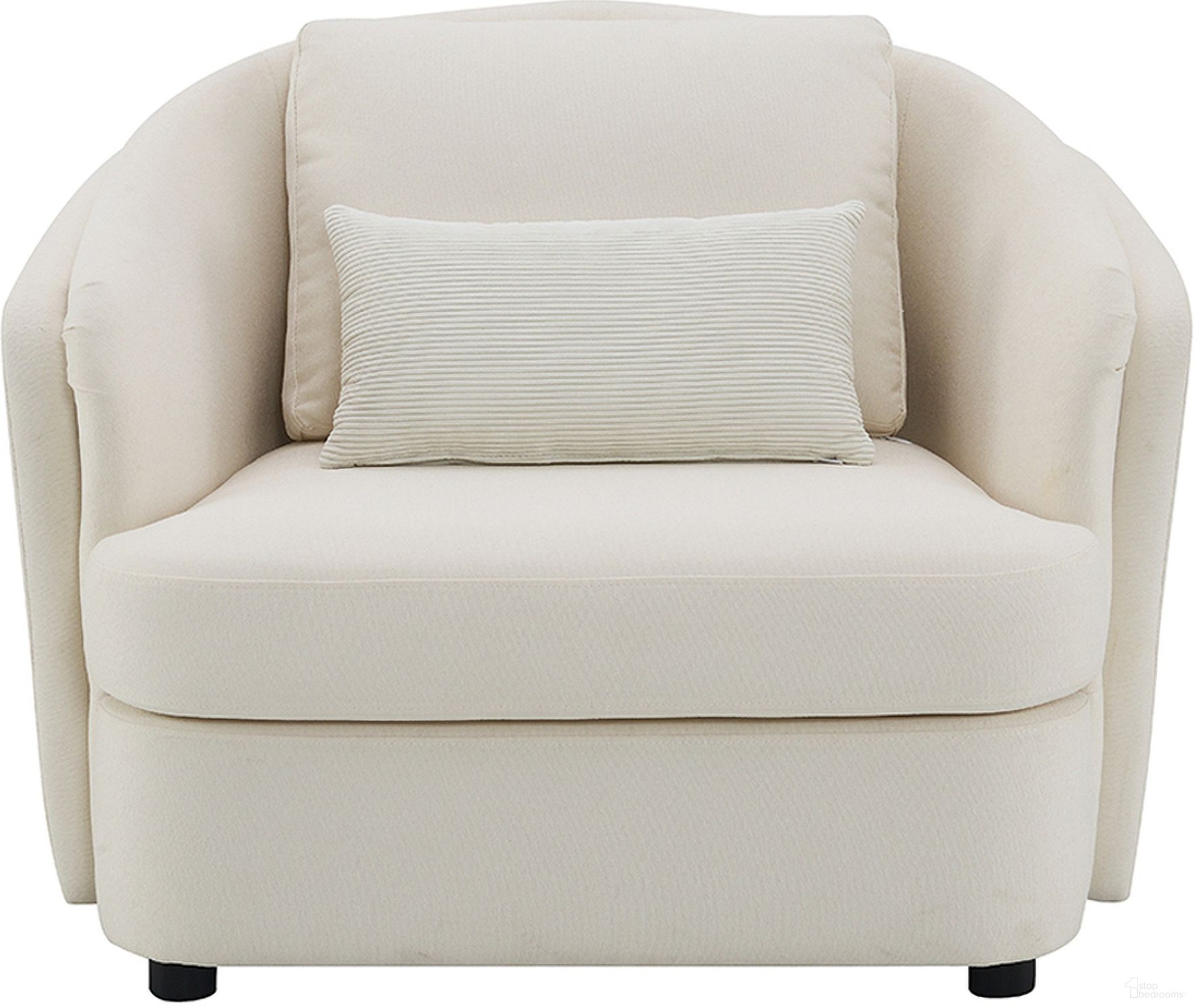 The appearance of Mariko Chair with Pillow In Beige Linen designed by ACME in the modern / contemporary interior design. This beige linen piece of furniture  was selected by 1StopBedrooms from Mariko Collection to add a touch of cosiness and style into your home. Sku: LV02772. Material: Wood.