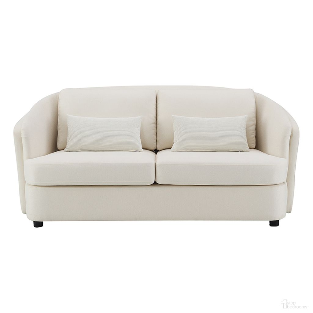 The appearance of Mariko Loveseat with 2 Pillows In Beige Linen designed by ACME in the modern / contemporary interior design. This beige linen piece of furniture  was selected by 1StopBedrooms from Mariko Collection to add a touch of cosiness and style into your home. Sku: LV02771. Material: Wood.