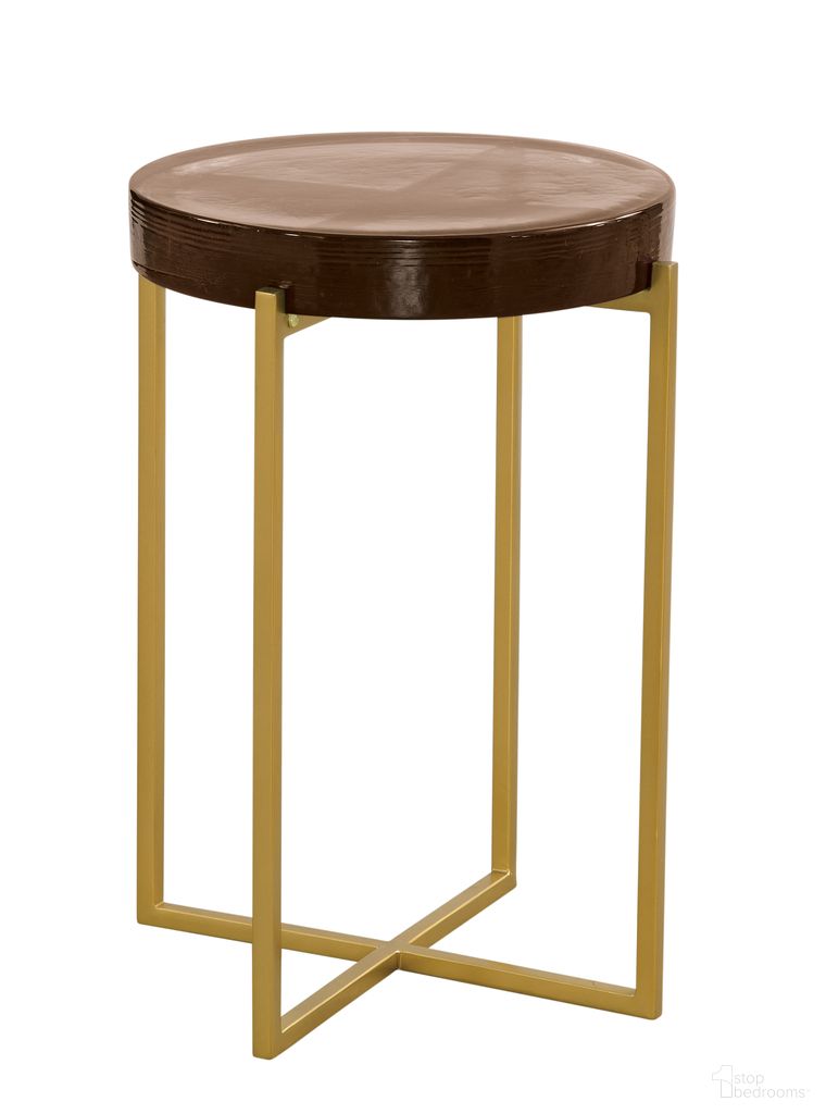 The appearance of Marilee Accent Table In Gold and Red designed by Bassett Mirror Company in the modern / contemporary interior design. This gold and red piece of furniture  was selected by 1StopBedrooms from Marilee Collection to add a touch of cosiness and style into your home. Sku: 9913-LR-224. Material: Glass.