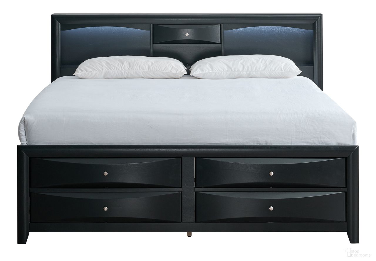 The appearance of Marilla King Bed In Black designed by Glory in the modern / contemporary interior design. This black piece of furniture  was selected by 1StopBedrooms from Marilla Collection to add a touch of cosiness and style into your home. Sku: G1500S-KSB7 Box 1;G1500S-KSB7 Box 2;G1500S-KSB7 Box 3;G1500S-KSB7 Box 4;G1500S-KSB7 Box 5;G1500S-KSB7 Box 6. Bed Type: Platform Bed. Material: Wood. Bed Size: King.
