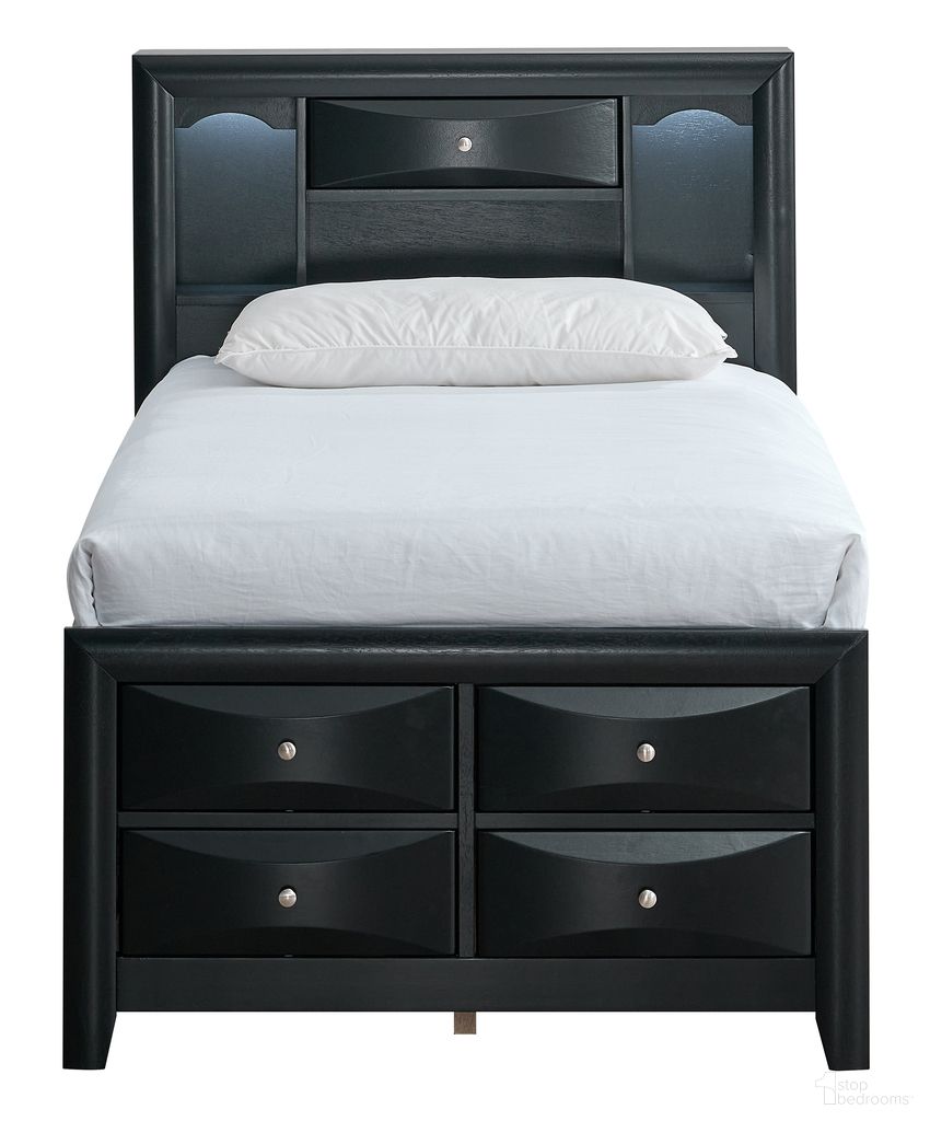 The appearance of Marilla Twin Bed In Black designed by Glory in the modern / contemporary interior design. This black piece of furniture was selected by 1StopBedrooms from Marilla Collection to add a touch of cosiness and style into your home. Sku: G1500S-TSB7 Box 1;G1500S-TSB7 Box 2;G1500S-TSB7 Box 3;G1500S-TSB7 Box 4;G1500S-TSB7 Box 5;G1500S-TSB7 Box 6. Bed Type: Platform Bed. Material: Wood. Bed Size: Twin.