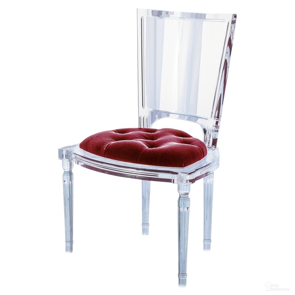 Marilyn Acrylic Side Chair In Red and Green