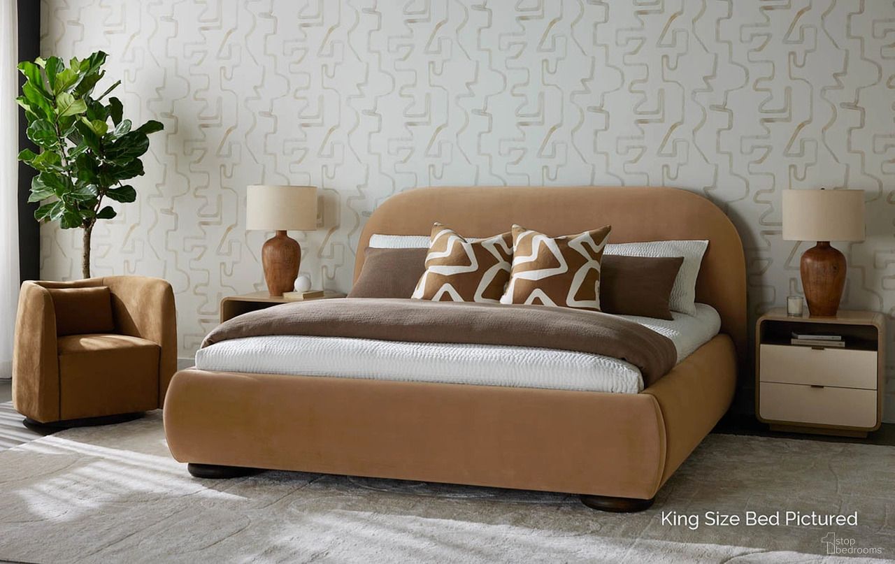 Marin Platform Bedroom Set In Kona Camel