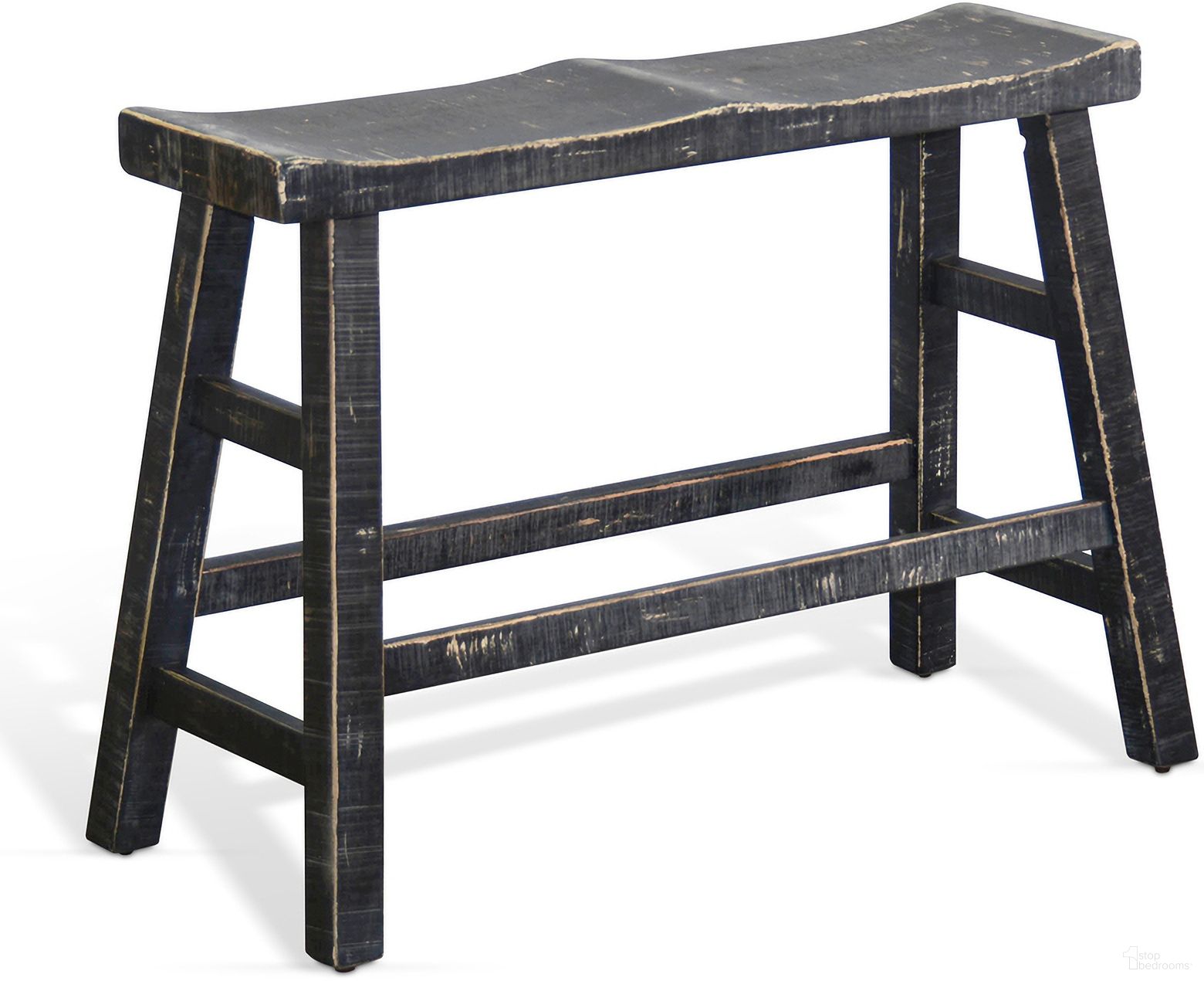 The appearance of Marina Black Sand 24 Inch Bench With Wood Seat In Black designed by Sunny Designs in the modern / contemporary interior design. This black sand piece of furniture  was selected by 1StopBedrooms from Marina Collection to add a touch of cosiness and style into your home. Sku: 1671BS-24. Material: Solid Wood.