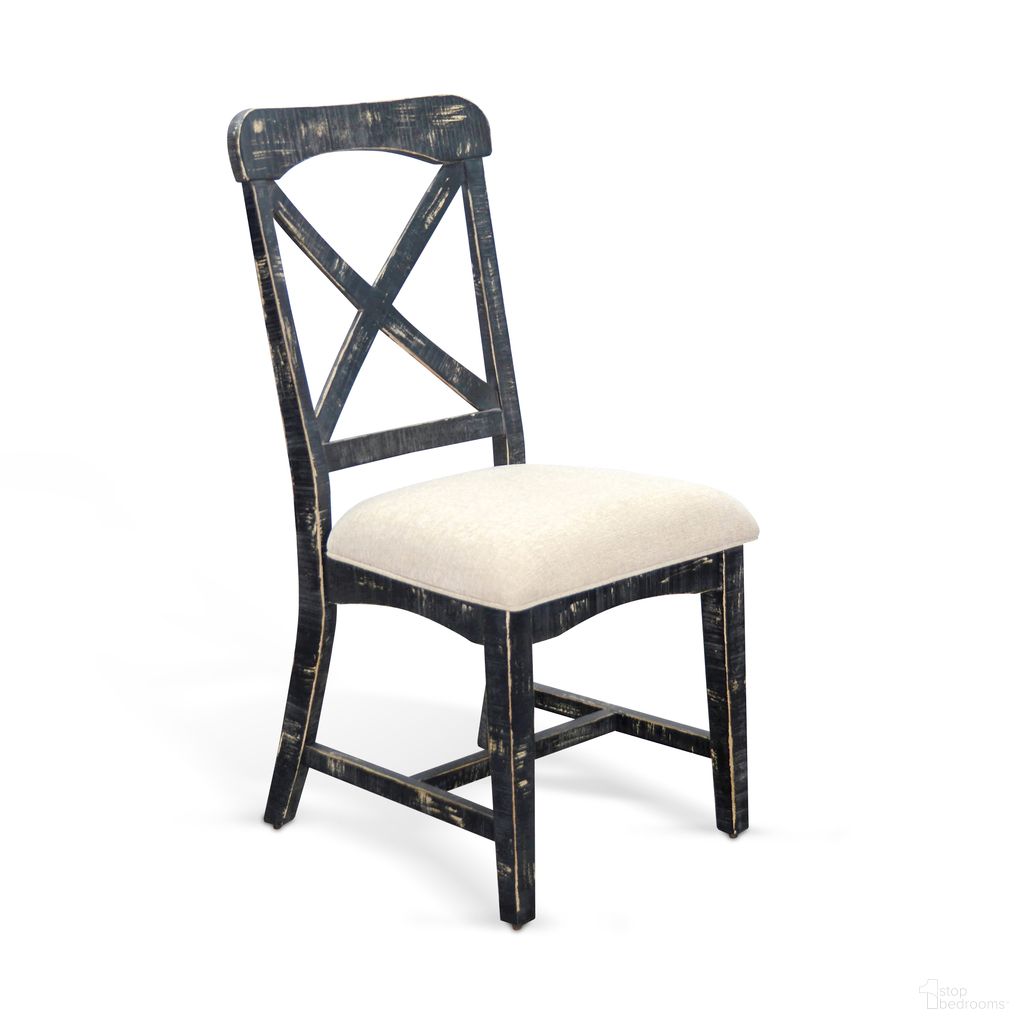 The appearance of Marina Chair with Cushion Seat Set of 2 In Black Sand designed by Sunny Designs in the transitional interior design. This black sand piece of furniture was selected by 1StopBedrooms from Marina Collection to add a touch of cosiness and style into your home. Sku: 1670BS. Material: Solid Wood. Chair Type: Side Chair.
