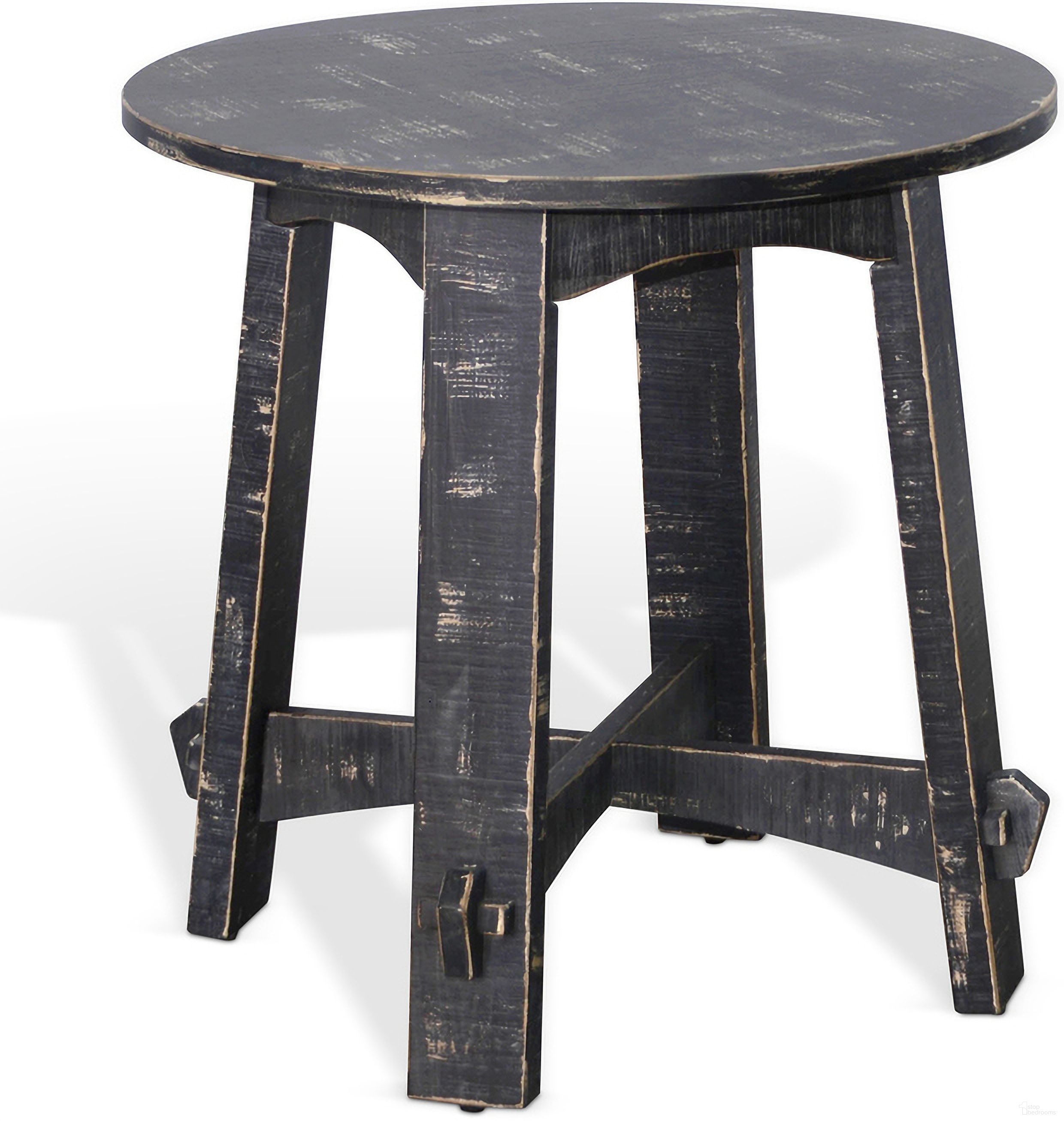The appearance of Marina Black Sand End Table In Black designed by Sunny Designs in the coastal interior design. This black sand piece of furniture was selected by 1StopBedrooms from Marina Collection to add a touch of cosiness and style into your home. Sku: 3172BS-E. Material: Solid Wood.