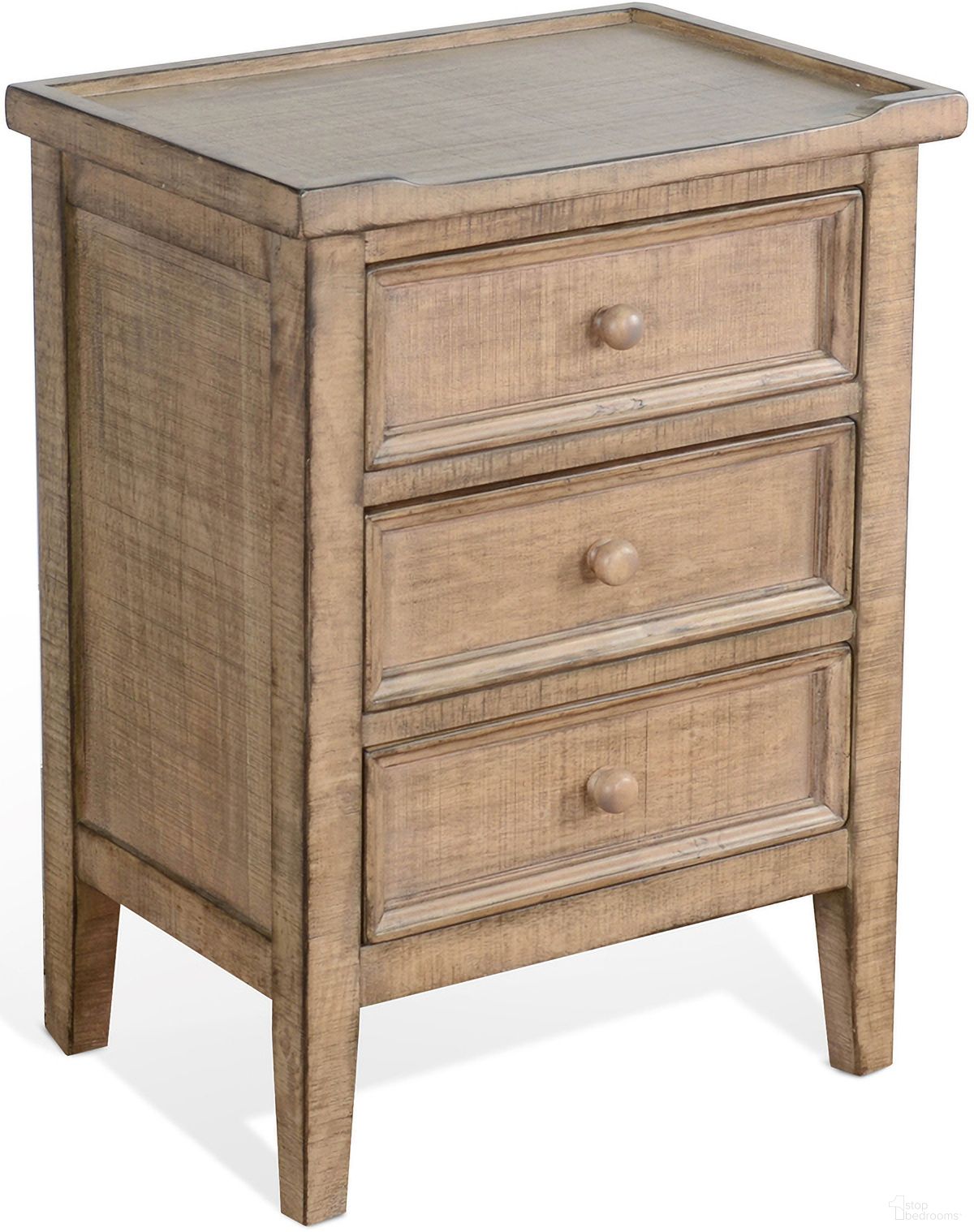 The appearance of Marina End Table In Beach Pebble designed by Sunny Designs in the modern / contemporary interior design. This beach pebble piece of furniture was selected by 1StopBedrooms from Marina Collection to add a touch of cosiness and style into your home. Sku: 2080BP. Material: Solid Wood.