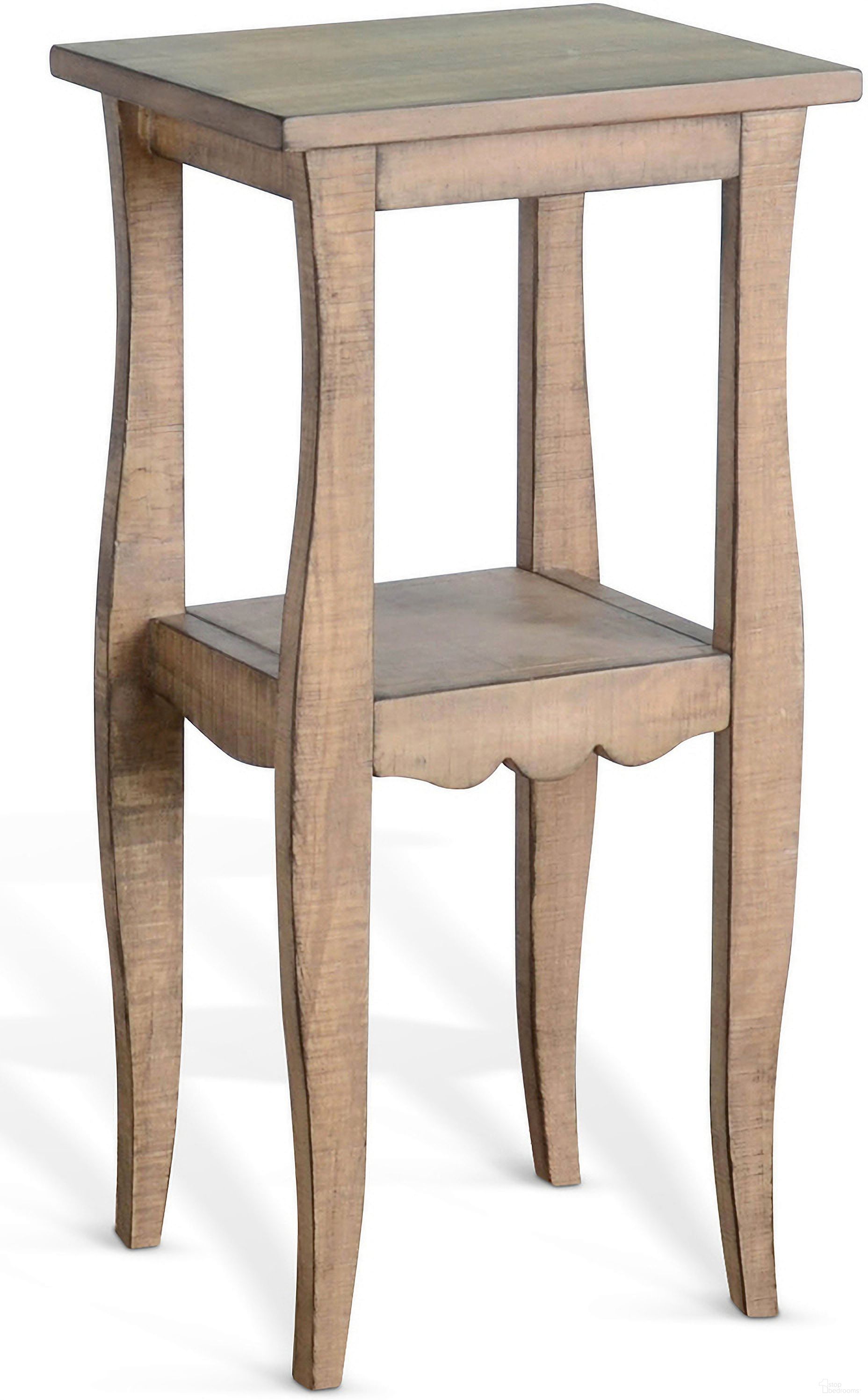 The appearance of Marina End Table In Beach Pebble designed by Sunny Designs in the modern / contemporary interior design. This beach pebble piece of furniture was selected by 1StopBedrooms from Marina Collection to add a touch of cosiness and style into your home. Sku: 2082BP. Material: Solid Wood.