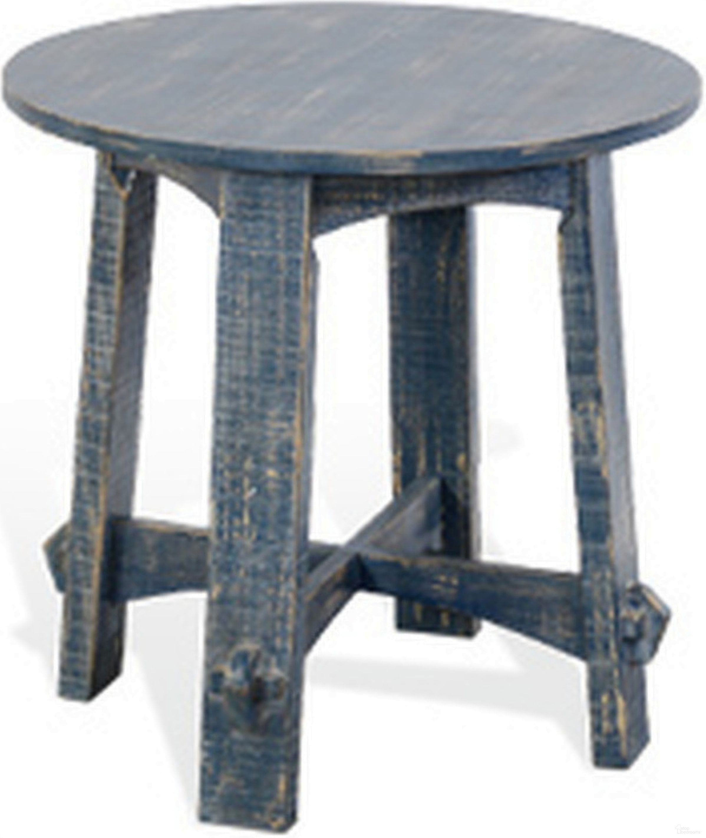 The appearance of Marina End Table In Ocean Blue designed by Sunny Designs in the coastal interior design. This ocean blue piece of furniture was selected by 1StopBedrooms from Marina Collection to add a touch of cosiness and style into your home. Sku: 3172OB-E. Material: Solid Wood.