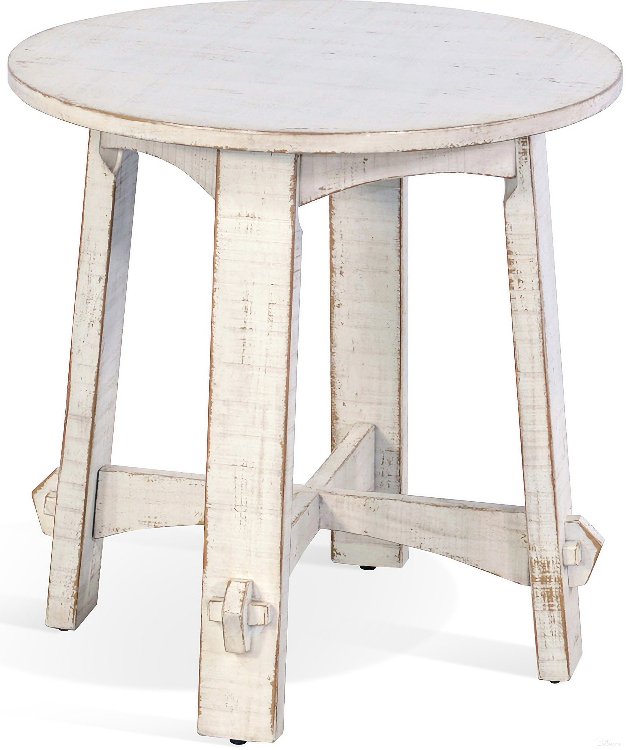 The appearance of Marina End Table In White Sand designed by Sunny Designs in the coastal interior design. This white sand piece of furniture was selected by 1StopBedrooms from Marina Collection to add a touch of cosiness and style into your home. Sku: 3172WS-E. Material: Solid Wood.