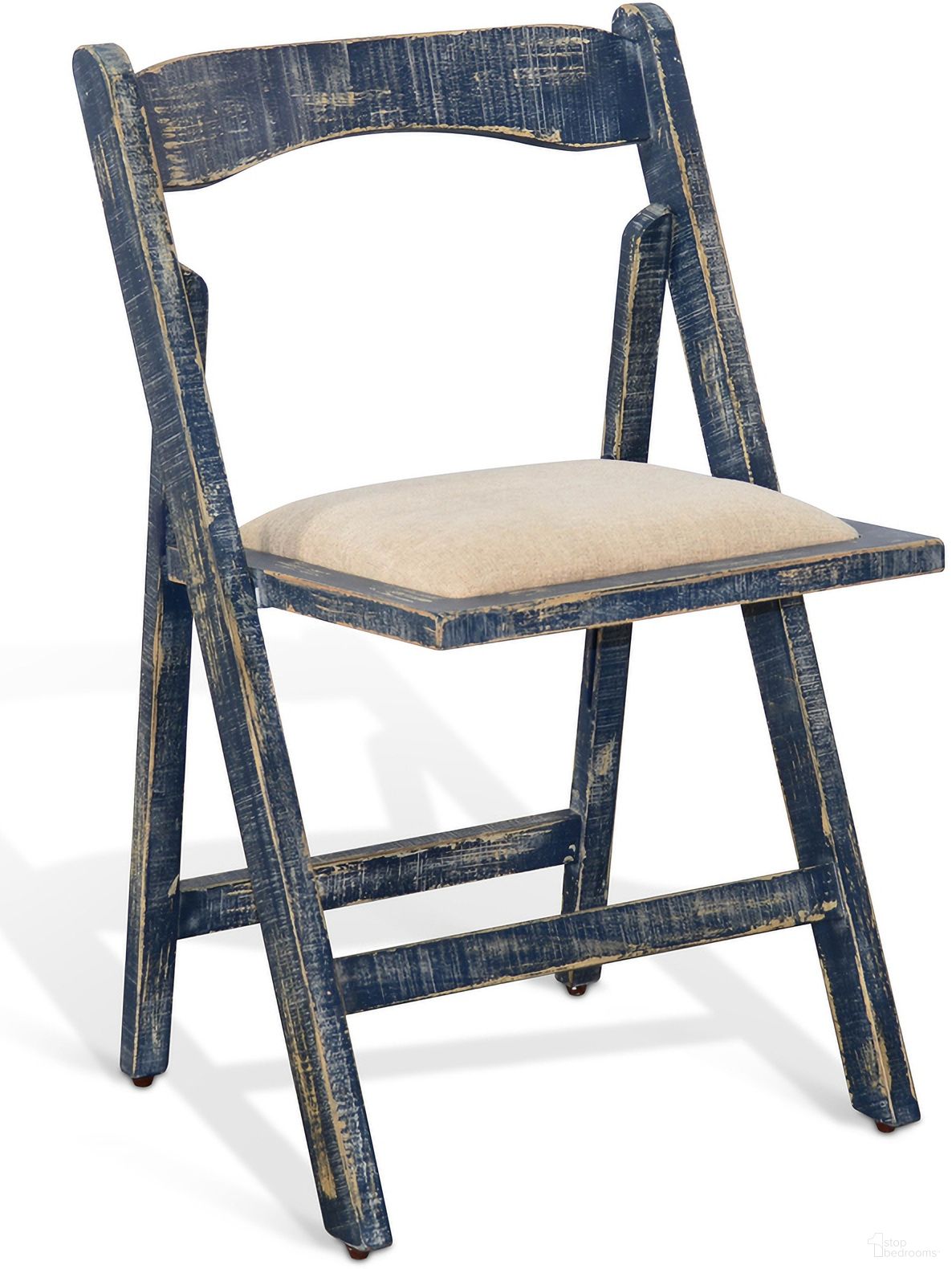 Marina Folding Dining Chair Set of 2 In Ocean Blue