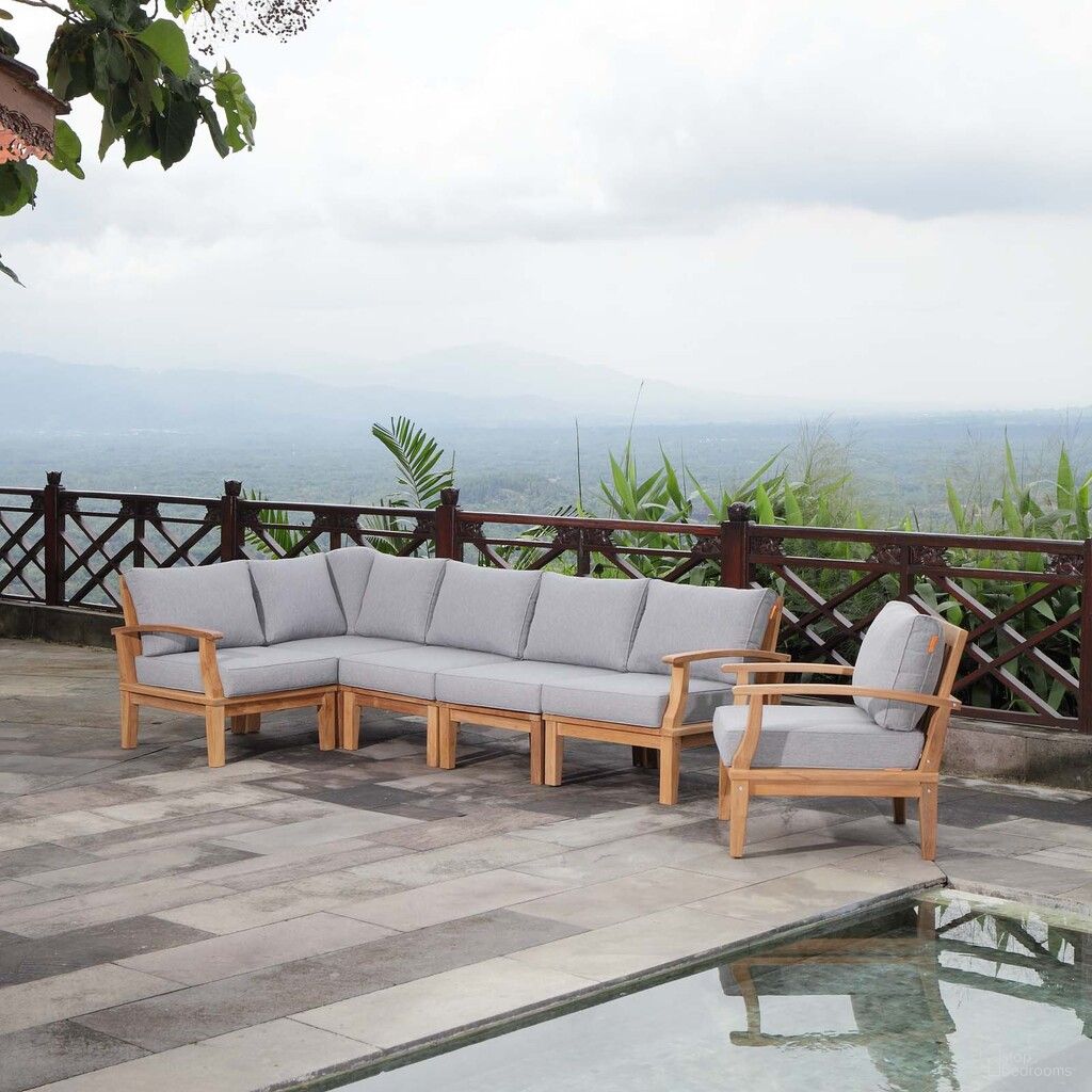 The appearance of Marina 6 Piece Outdoor Patio Teak Set In Natural and Gray designed by Modway in the modern / contemporary interior design. This grey and natural piece of furniture was selected by 1StopBedrooms from Marina Collection to add a touch of cosiness and style into your home. Sku: EEI-1143-CUSHION-GRY;EEI-1143-NAT-WHI;EEI-1146-CUSHION-GRY;EEI-1146-NAT;EEI-1148-NAT;EEI-1149-NAT;EEI-1150-NAT;EEI-1143-CUSHION-GRY;EEI-1150-NAT;EEI-1143-CUSHION-GRY;EEI-1143-CUSHION-GRY;EEI-1143-CUSHION-GRY. Material: Wood.