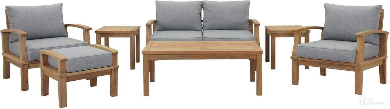 The appearance of Marina 7 Piece Outdoor Patio Teak Set In Natural and Gray designed by Modway in the modern / contemporary interior design. This grey and natural piece of furniture was selected by 1StopBedrooms from Marina Collection to add a touch of cosiness and style into your home. Sku: EEI-1143-CUSHION-GRY;EEI-1143-NAT-WHI;EEI-1144-NAT-WHI;EEI-1152-CUSHION-GRY;EEI-1152-NAT-WHI;EEI-1154-NAT;EEI-1155-NAT;EEI-1143-CUSHION-GRY;EEI-1143-NAT-WHI;EEI-1155-NAT;EEI-1143-CUSHION-GRY;EEI-1143-CUSHION-GRY. Material: Wood.