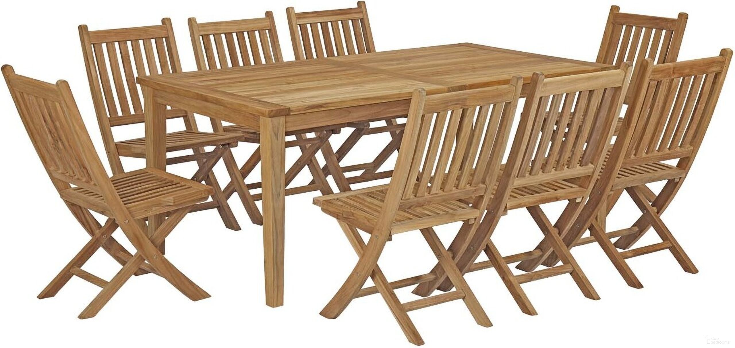 The appearance of Marina 9 Piece Outdoor Patio Teak Dining Set In Natural designed by Modway in the modern / contemporary interior design. This natural piece of furniture was selected by 1StopBedrooms from Marina Collection to add a touch of cosiness and style into your home. Sku: EEI-2702-NAT;EEI-2717-NAT;EEI-2702-NAT;EEI-2702-NAT;EEI-2702-NAT;EEI-2702-NAT;EEI-2702-NAT;EEI-2702-NAT;EEI-2702-NAT. Material: Wood.