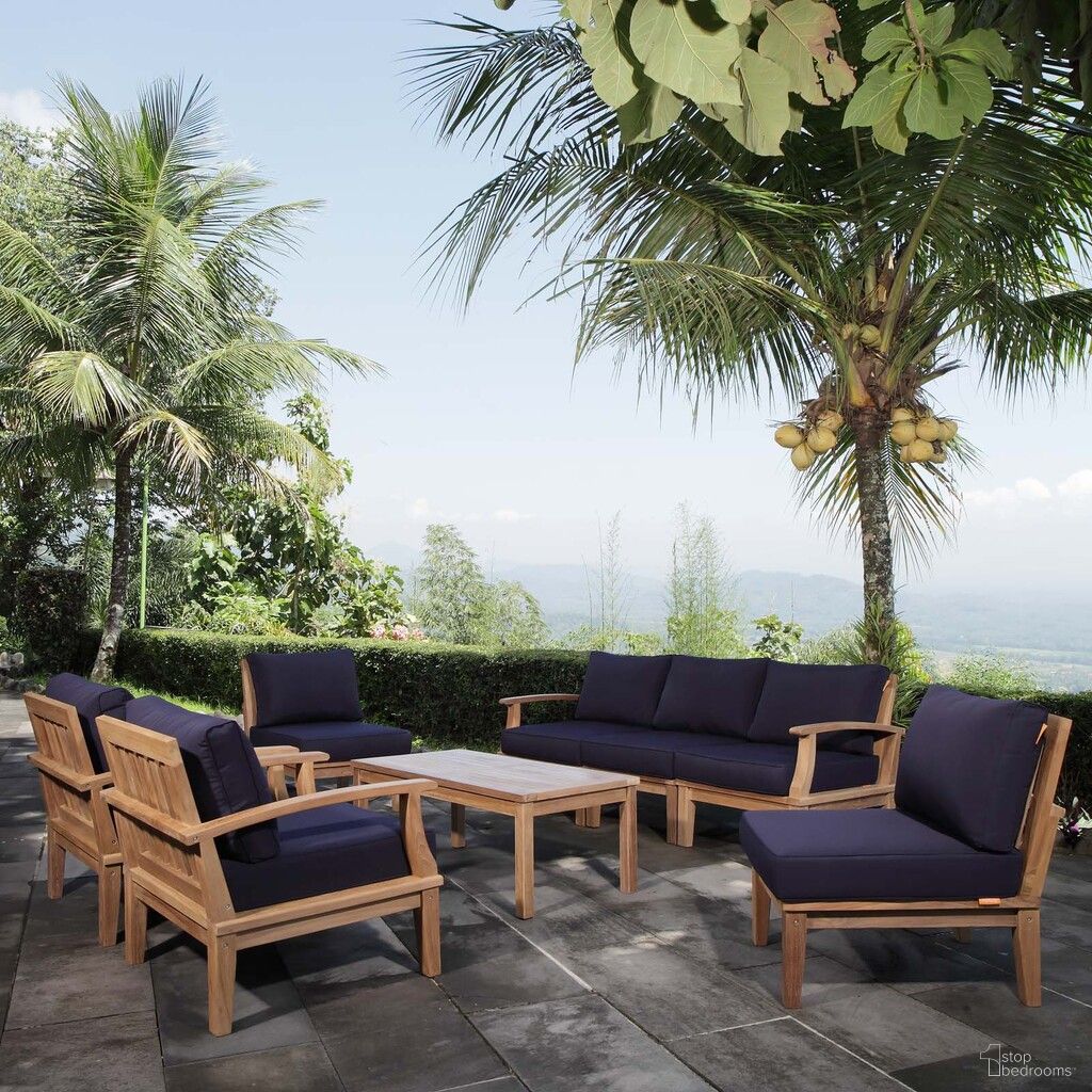 The appearance of Marina 8 Piece Outdoor Patio Teak Set In Natural and Navy designed by Modway in the modern / contemporary interior design. This navy and natural piece of furniture was selected by 1StopBedrooms from Marina Collection to add a touch of cosiness and style into your home. Sku: EEI-1143-CUSHION-NAV;EEI-1143-NAT-WHI;EEI-1148-NAT;EEI-1149-NAT;EEI-1150-NAT;EEI-1154-NAT;EEI-1143-CUSHION-NAV;EEI-1143-NAT-WHI;EEI-1150-NAT;EEI-1143-CUSHION-NAV;EEI-1150-NAT;EEI-1143-CUSHION-NAV;EEI-1143-CUSHION-NAV;EEI-1143-CUSHION-NAV;EEI-1143-CUSHION-. Material: Wood.