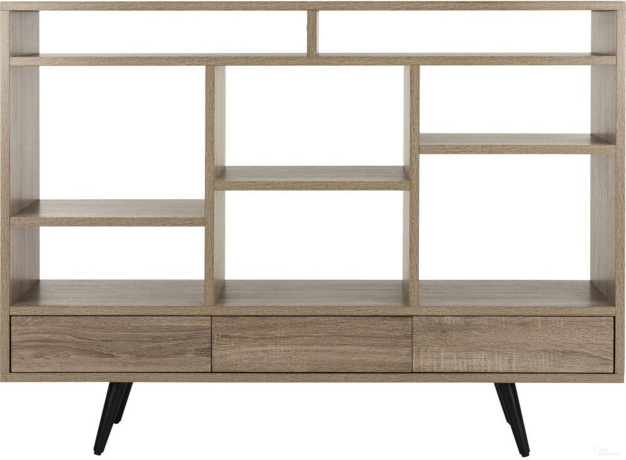 The appearance of Marina Oak and Black Retro Mid Century Wood Etagere designed by Safavieh in the modern / contemporary interior design. This black and brown piece of furniture was selected by 1StopBedrooms from Marina Collection to add a touch of cosiness and style into your home. Sku: FOX4279A. Material: Iron.