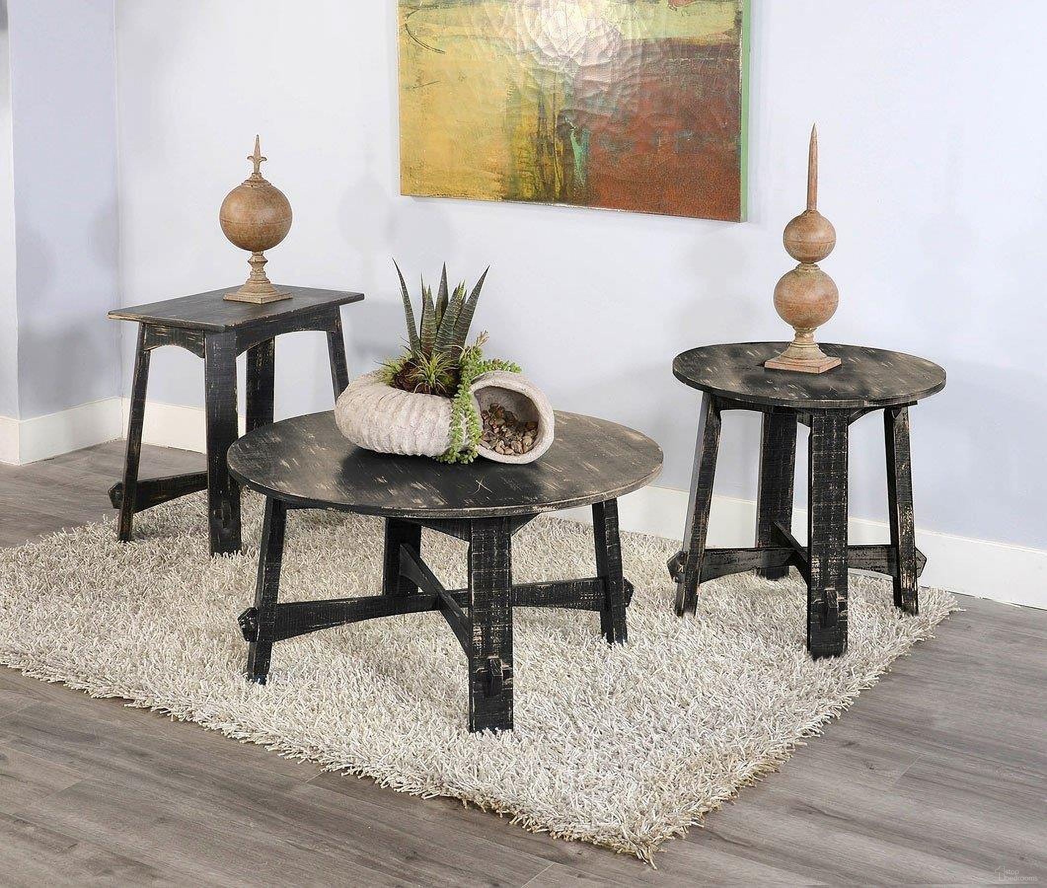 The appearance of Marina Occasional Table Set In Black designed by Sunny Designs in the coastal interior design. This black piece of furniture was selected by 1StopBedrooms from Marina Collection to add a touch of cosiness and style into your home. Sku: 3172BS-C;3172BS-E. Material: Wood.