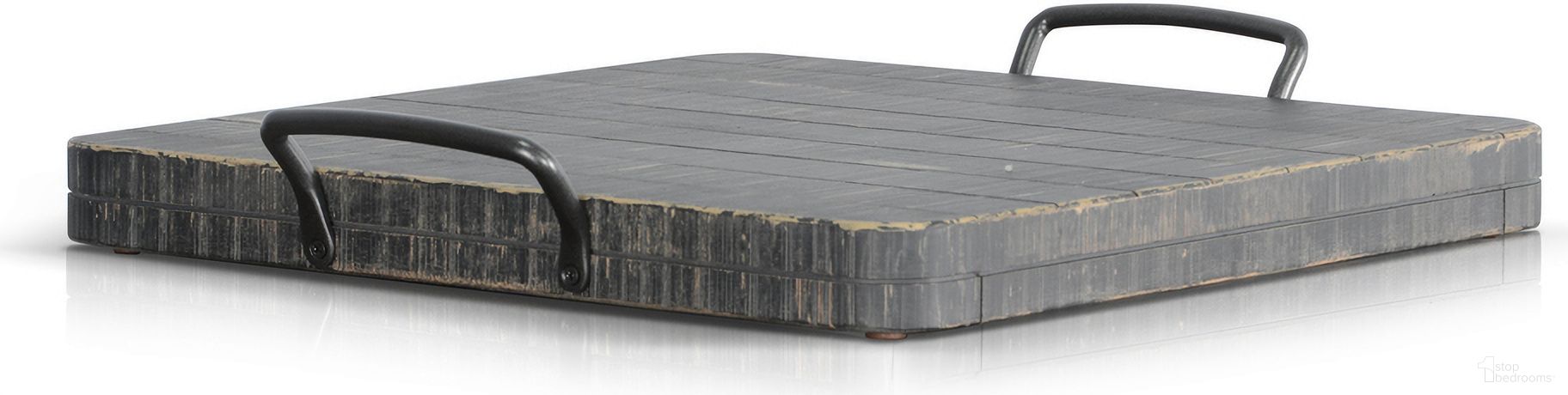 The appearance of Marina Ottoman Tray In Sand Black designed by Sunny Designs in the modern / contemporary interior design. This black sand piece of furniture was selected by 1StopBedrooms from Marina Collection to add a touch of cosiness and style into your home. Sku: 2098BS. Material: Solid Wood.