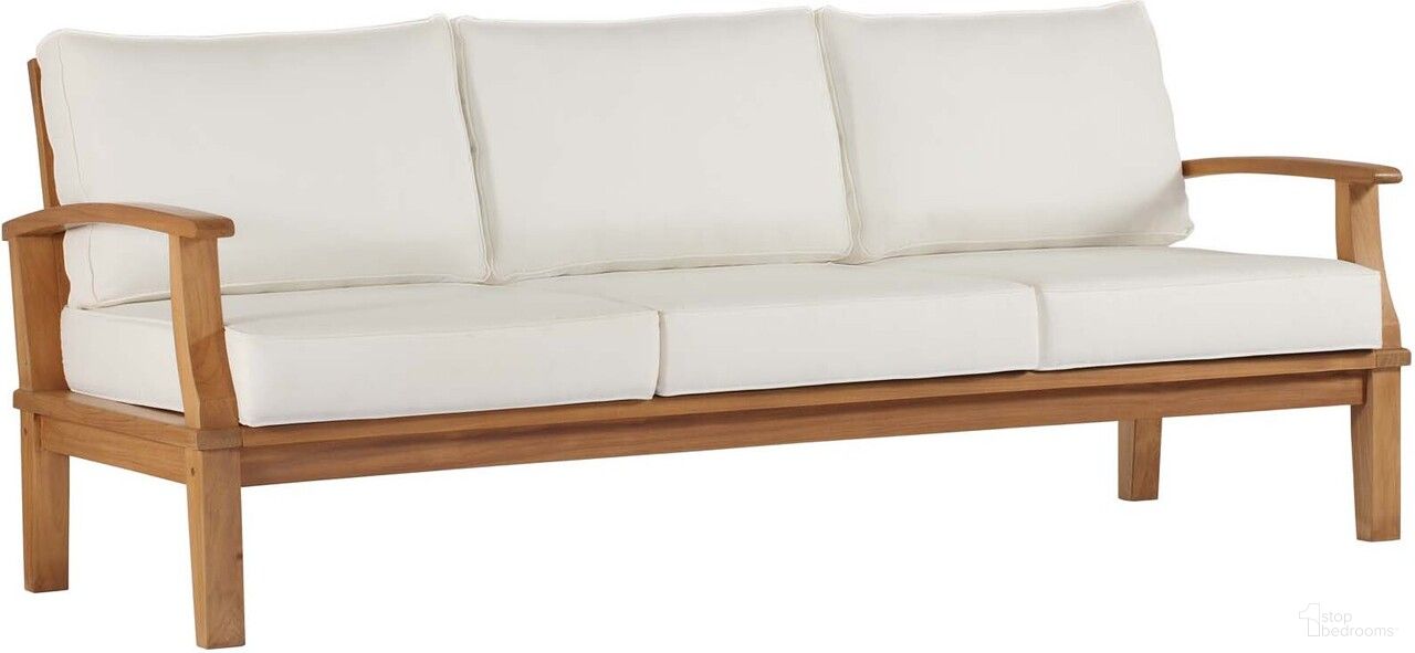 The appearance of Marina Outdoor Patio Teak Sofa In Natural and White designed by Modway in the modern / contemporary interior design. This natural and white piece of furniture was selected by 1StopBedrooms from Marina Collection to add a touch of cosiness and style into your home. Sku: EEI-1143-CUSHION-R;EEI-4176-NAT;EEI-1143-CUSHION-R;EEI-1143-CUSHION-R. Material: Fabric.