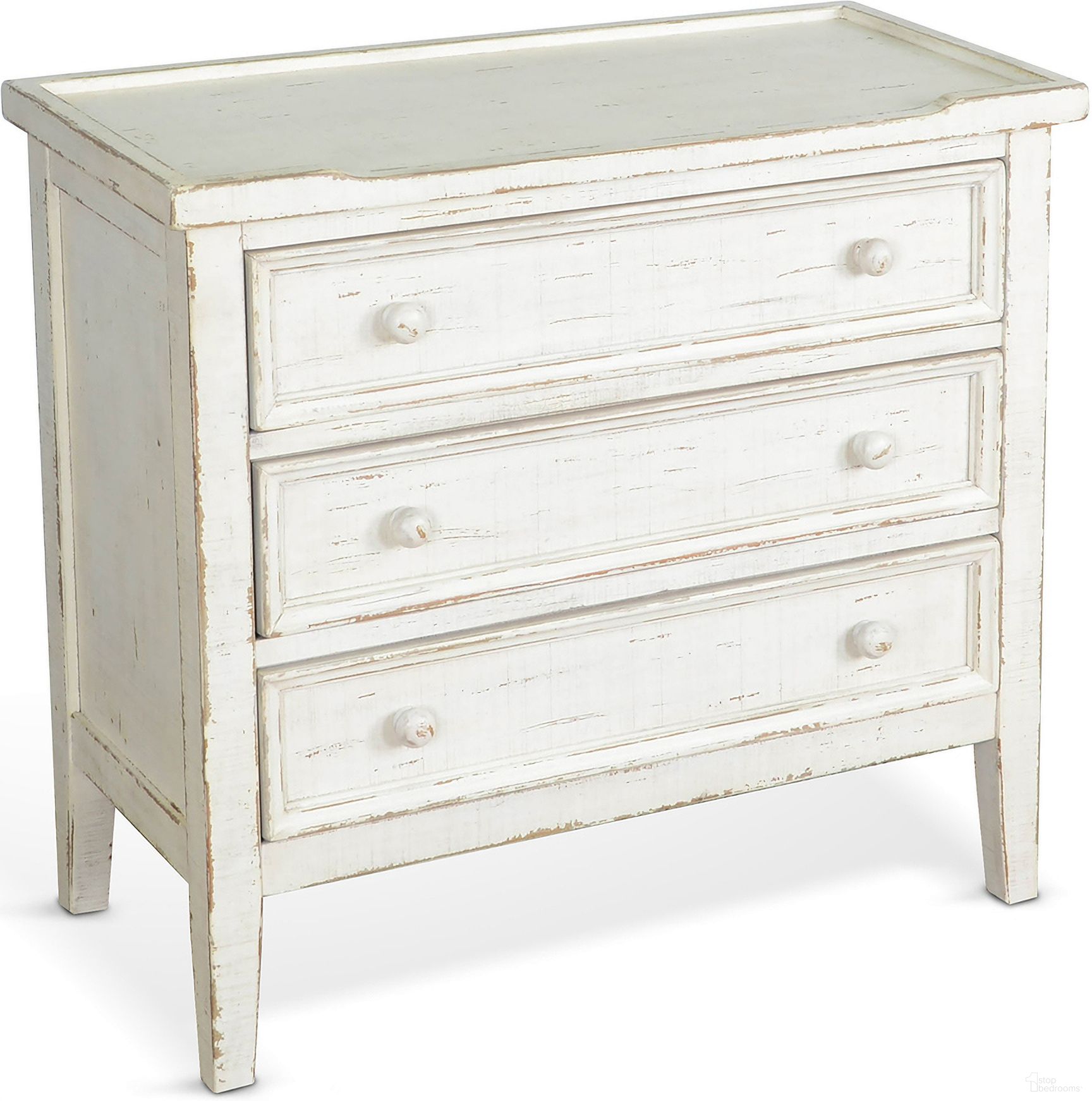The appearance of Marina Side Chest In White Sand designed by Sunny Designs in the modern / contemporary interior design. This white sand piece of furniture was selected by 1StopBedrooms from Marina Collection to add a touch of cosiness and style into your home. Sku: 2081WS. Material: Solid Wood.