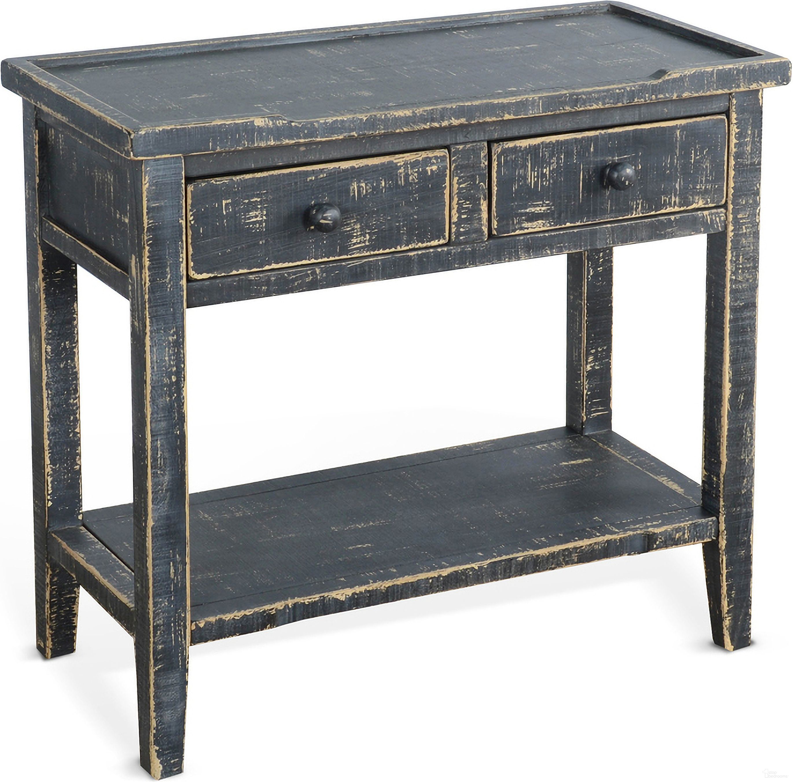 The appearance of Marina Side Table In Sand Black designed by Sunny Designs in the modern / contemporary interior design. This black sand piece of furniture was selected by 1StopBedrooms from Marina Collection to add a touch of cosiness and style into your home. Sku: 2091BS. Material: Solid Wood.