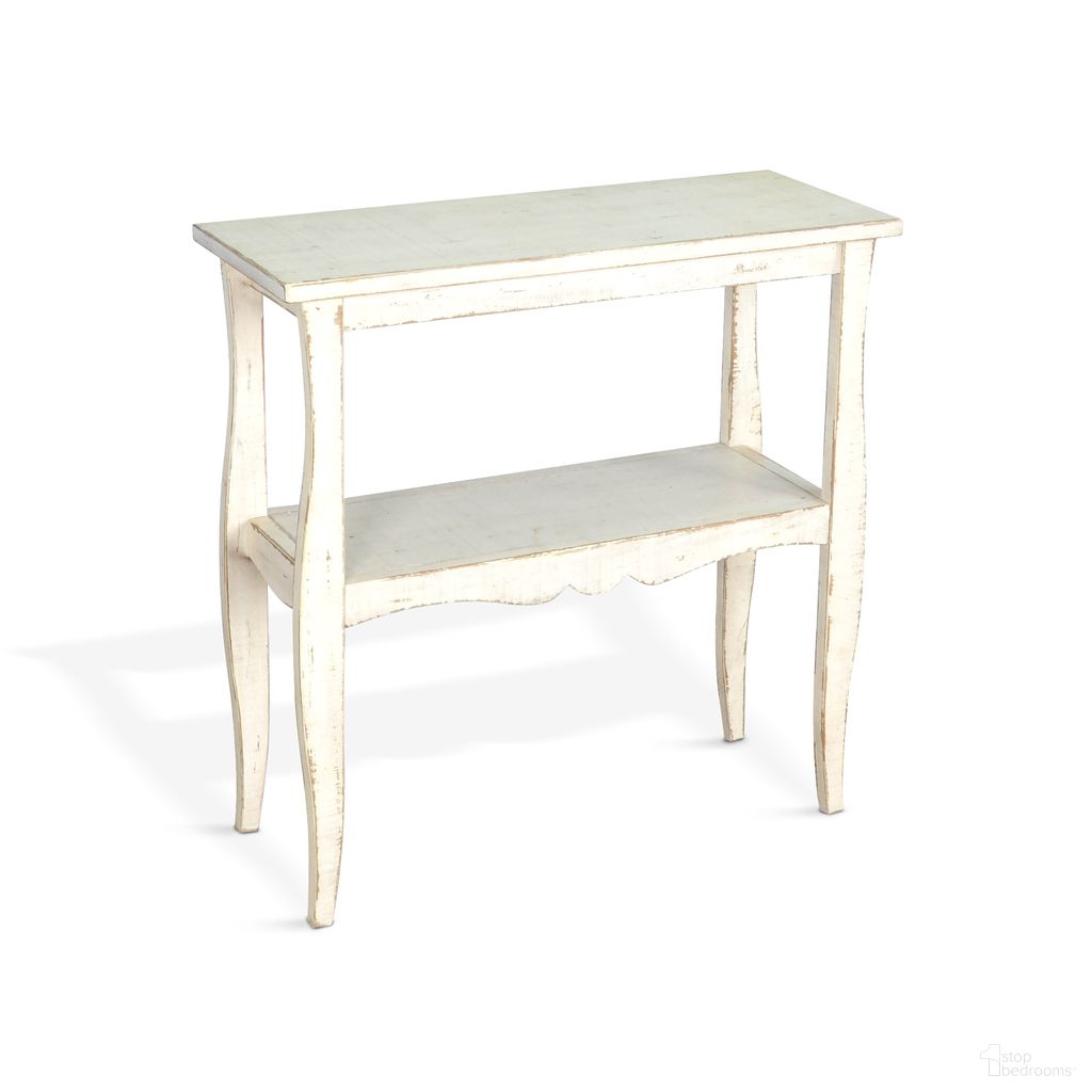 The appearance of Marina Side Table In White Sand designed by Sunny Designs in the modern / contemporary interior design. This white sand piece of furniture was selected by 1StopBedrooms from Marina Collection to add a touch of cosiness and style into your home. Sku: 2083WS. Material: Solid Wood.