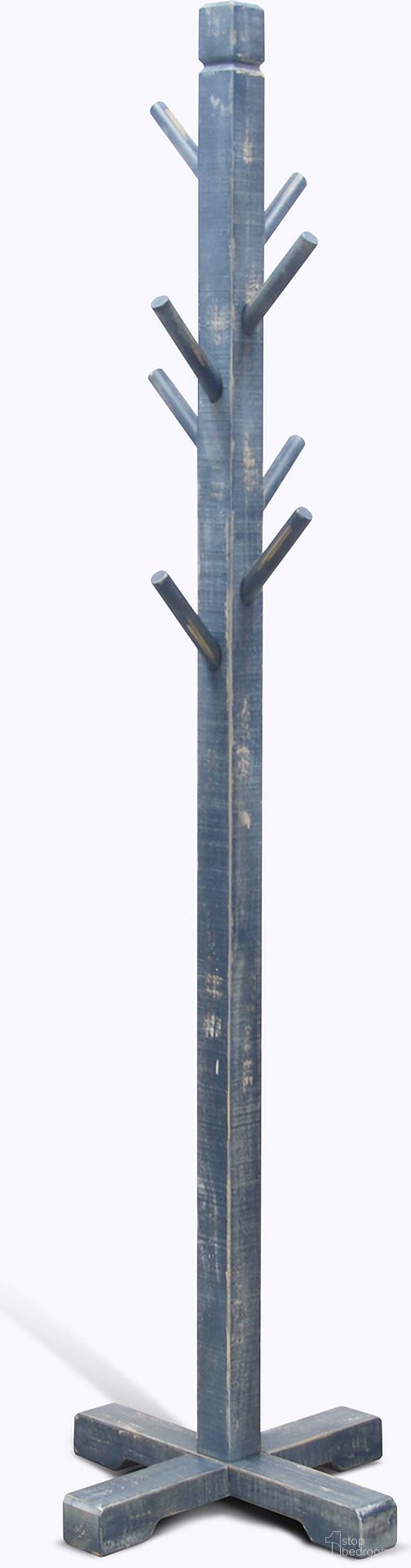 The appearance of Marina Solid Wood Hat Rack with 8-Prong Hooks In Ocean Blue designed by Sunny Designs in the modern / contemporary interior design. This ocean blue piece of furniture  was selected by 1StopBedrooms from Marina Collection to add a touch of cosiness and style into your home. Sku: 2113OB. Material: Solid Wood.