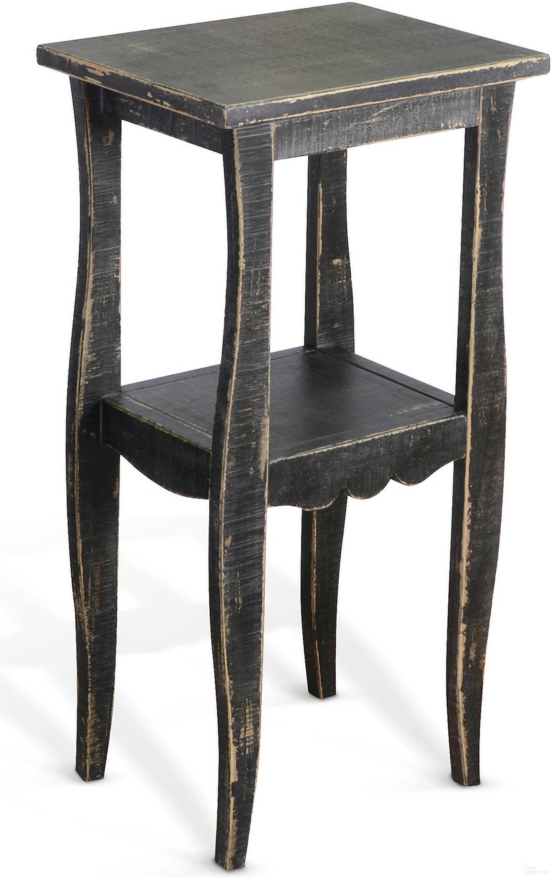 Marina Tier End Table In Sand Black