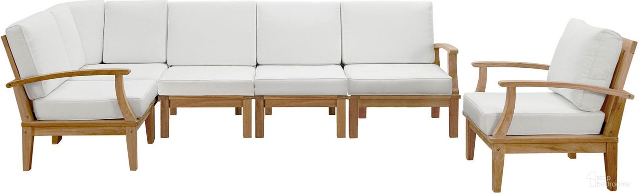 The appearance of Marina 6 Piece Outdoor Patio Teak Set In Natural and White designed by Modway in the modern / contemporary interior design. This natural and white piece of furniture was selected by 1StopBedrooms from Marina Collection to add a touch of cosiness and style into your home. Sku: EEI-1143-CUSHION-R;EEI-1143-NAT-WHI;EEI-1146-CUSHION-R;EEI-1146-NAT;EEI-1148-NAT;EEI-1149-NAT;EEI-1150-NAT;EEI-1143-CUSHION-R;EEI-1150-NAT;EEI-1143-CUSHION-R;EEI-1143-CUSHION-R;EEI-1143-CUSHION-R. Material: Wood.