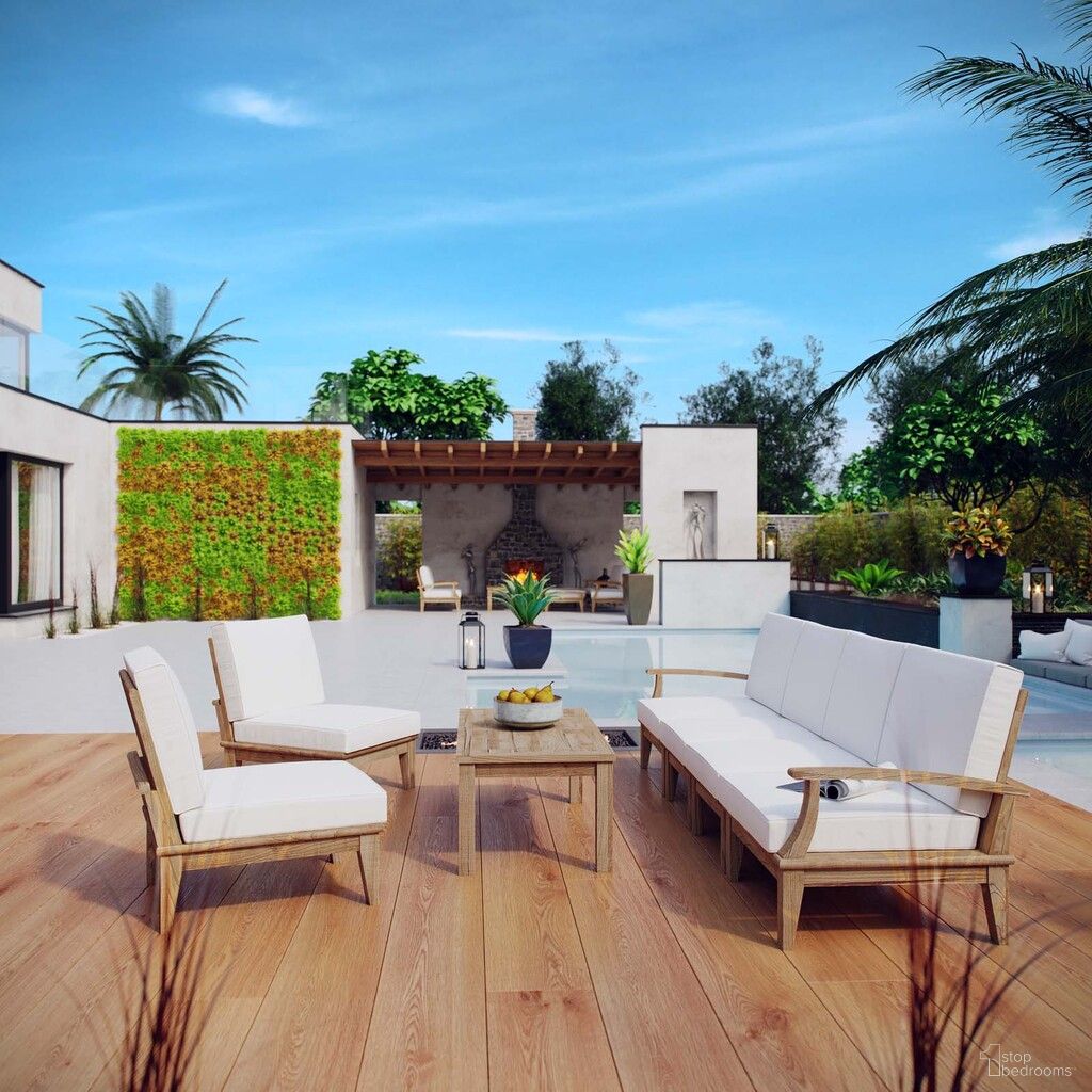The appearance of Marina 7 Piece Outdoor Patio Teak Set In Natural and White designed by Modway in the modern / contemporary interior design. This natural and white piece of furniture was selected by 1StopBedrooms from Marina Collection to add a touch of cosiness and style into your home. Sku: EEI-1143-CUSHION-R;EEI-1148-NAT;EEI-1149-NAT;EEI-1150-NAT;EEI-1154-NAT;EEI-1143-CUSHION-R;EEI-1150-NAT;EEI-1143-CUSHION-R;EEI-1150-NAT;EEI-1143-CUSHION-R;EEI-1150-NAT;EEI-1143-CUSHION-R;EEI-1143-CUSHION-R. Material: Wood.