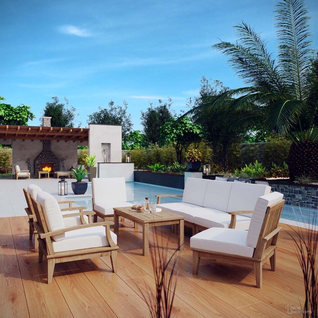 The appearance of Marina 8 Piece Outdoor Patio Teak Set In Natural and White designed by Modway in the modern / contemporary interior design. This natural and white piece of furniture was selected by 1StopBedrooms from Marina Collection to add a touch of cosiness and style into your home. Sku: EEI-1143-CUSHION-R;EEI-1143-NAT-WHI;EEI-1148-NAT;EEI-1149-NAT;EEI-1150-NAT;EEI-1154-NAT;EEI-1143-CUSHION-R;EEI-1143-NAT-WHI;EEI-1150-NAT;EEI-1143-CUSHION-R;EEI-1150-NAT;EEI-1143-CUSHION-R;EEI-1143-CUSHION-R;EEI-1143-CUSHION-R;EEI-1143-CUSHION-R. Material: Wood.