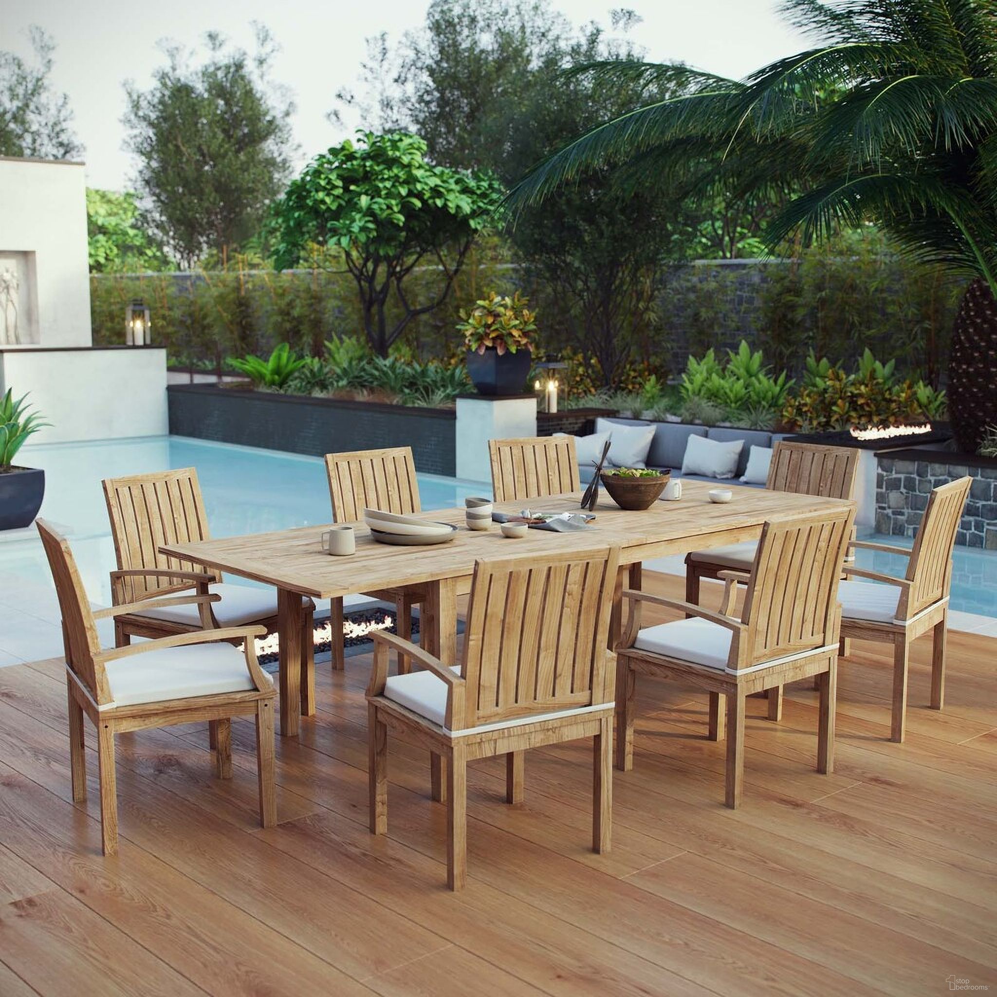 The appearance of Marina 9 Piece Outdoor Patio Teak Dining Set In Natural and White designed by Modway in the modern / contemporary interior design. This natural and white piece of furniture was selected by 1StopBedrooms from Marina Collection to add a touch of cosiness and style into your home. Sku: EEI-2701-NAT-WHI;EEI-2714-NAT;EEI-2701-NAT-WHI;EEI-2701-NAT-WHI;EEI-2701-NAT-WHI;EEI-2701-NAT-WHI;EEI-2701-NAT-WHI;EEI-2701-NAT-WHI;EEI-2701-NAT-WHI. Material: Wood.