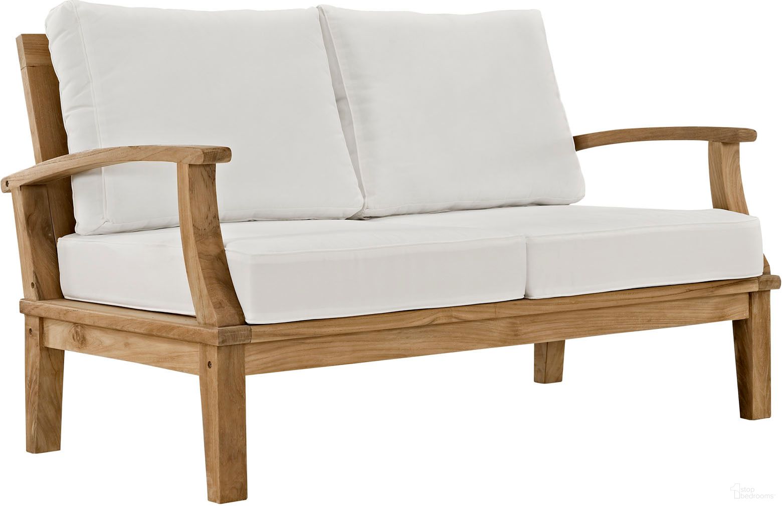 The appearance of Marina White Outdoor Patio Teak Loveseat designed by Modway in the modern / contemporary interior design. This white piece of furniture was selected by 1StopBedrooms from Marina Collection to add a touch of cosiness and style into your home. Sku: EEI-1143-CUSHION-R;EEI-1144-NAT-WHI;EEI-1143-CUSHION-R. Material: Wood.