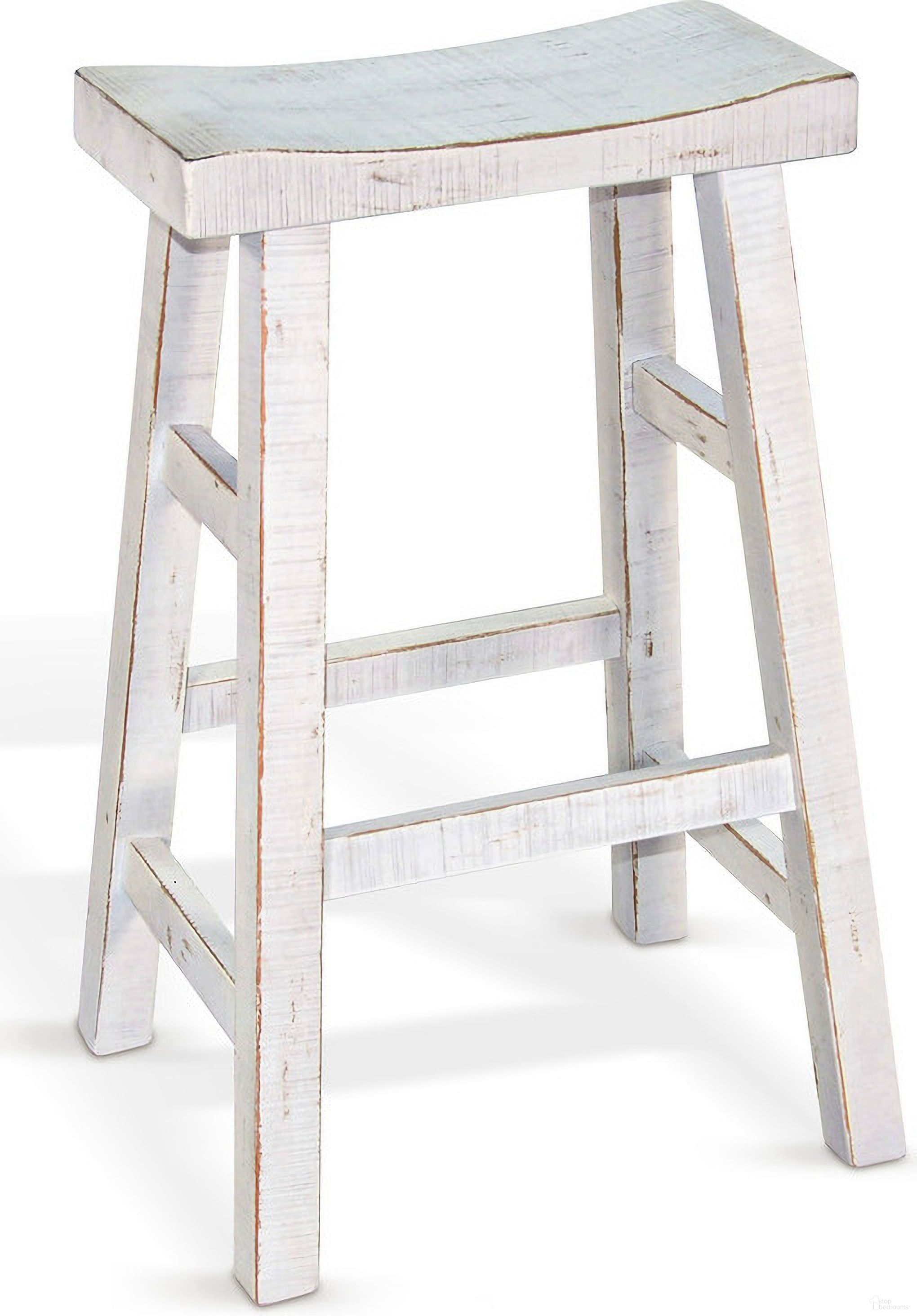 The appearance of Marina Saddle Seat Barstool with Wood Seat Set of 2 In White Sand designed by Sunny Designs in the modern / contemporary interior design. This white sand piece of furniture was selected by 1StopBedrooms from Marina Collection to add a touch of cosiness and style into your home. Sku: 1768WS-30. Material: Solid Wood.