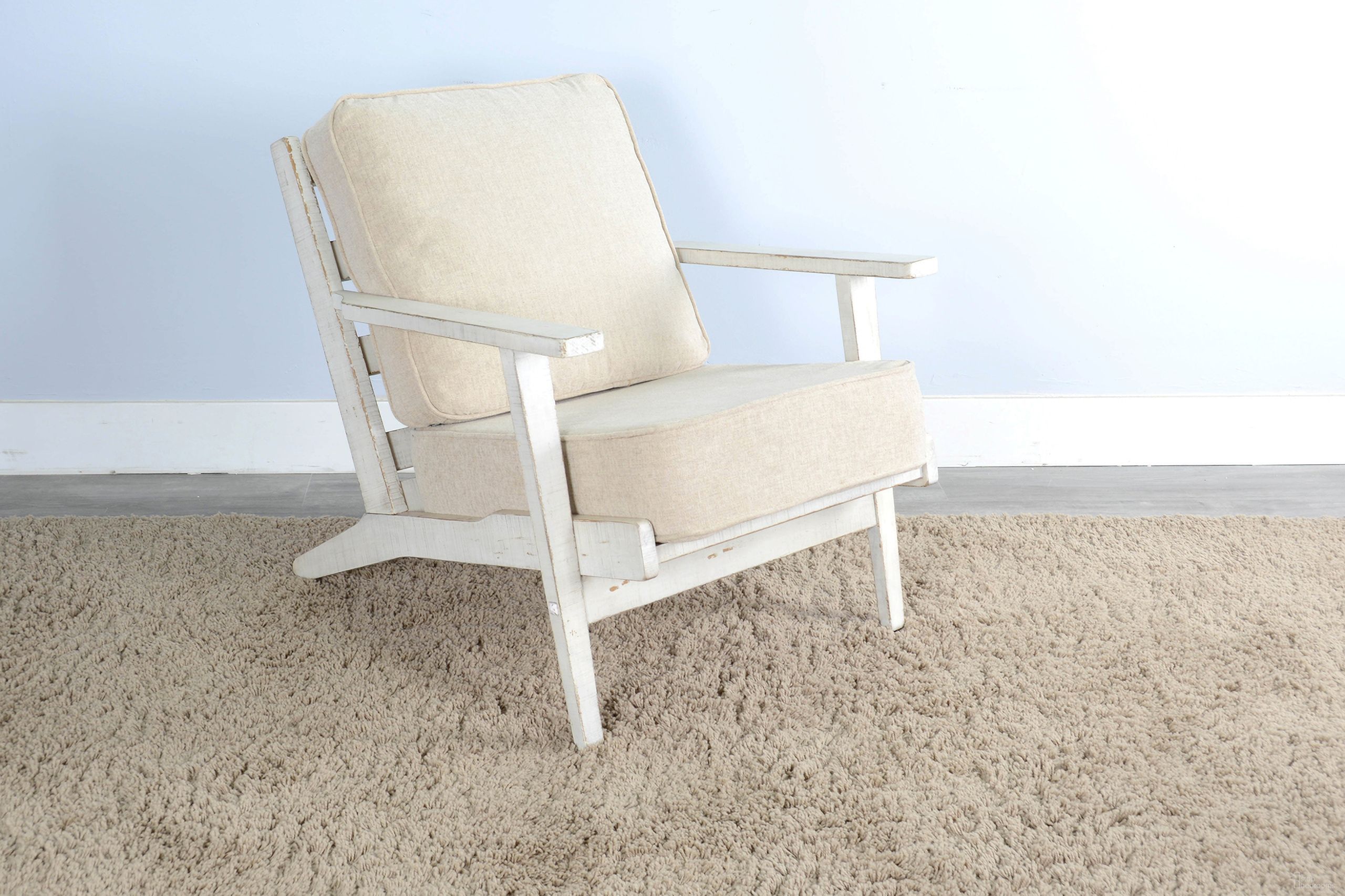 Marina White Sand Chair With Cushions
