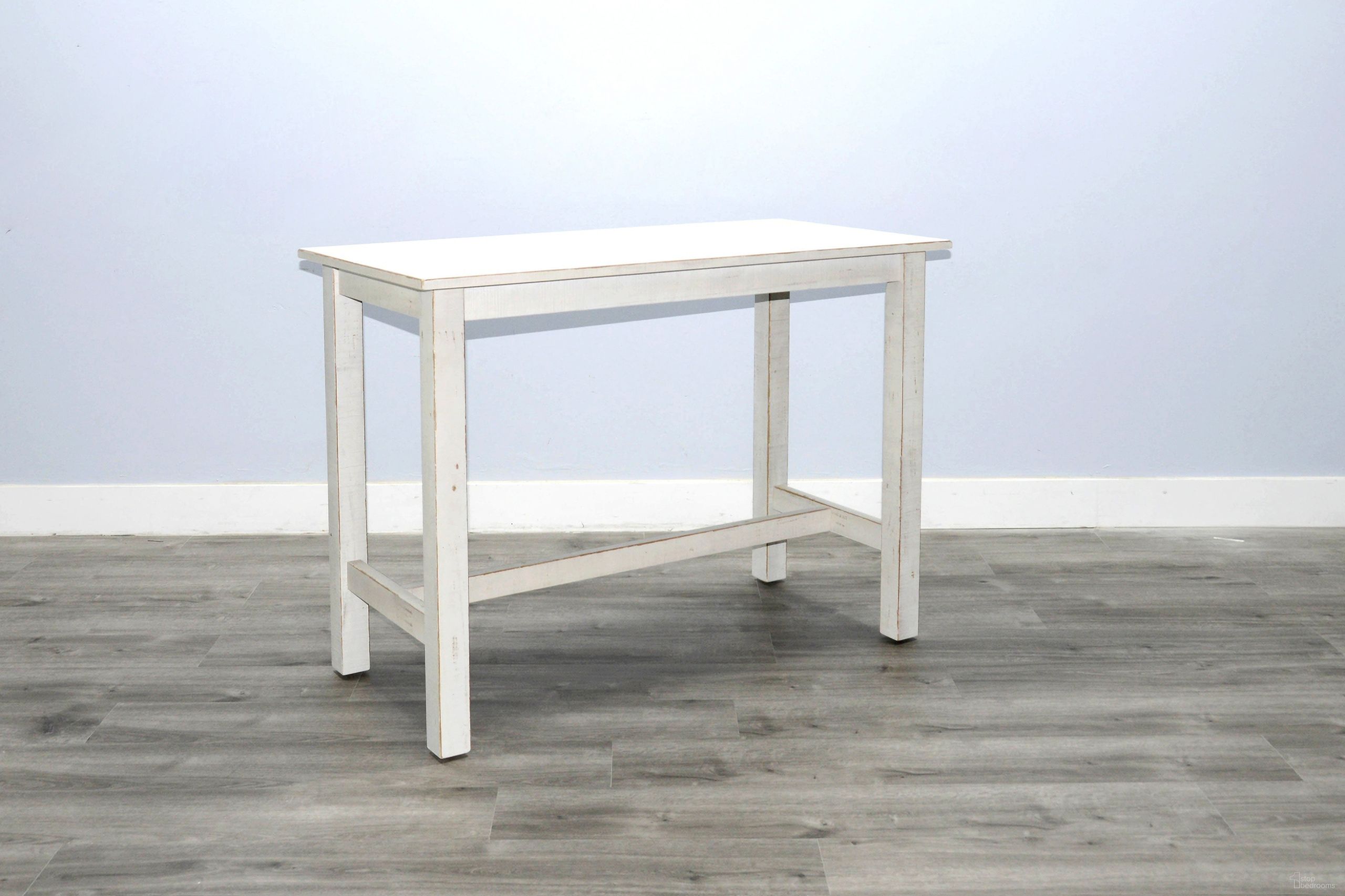 The appearance of Marina Counter Table In White Sand designed by Sunny Designs in the modern / contemporary interior design. This white sand piece of furniture was selected by 1StopBedrooms from Marina Collection to add a touch of cosiness and style into your home. Sku: 1172WS-36. Table Base Style: Trestle. Table Top Shape: Rectangular. Material: Solid Wood.