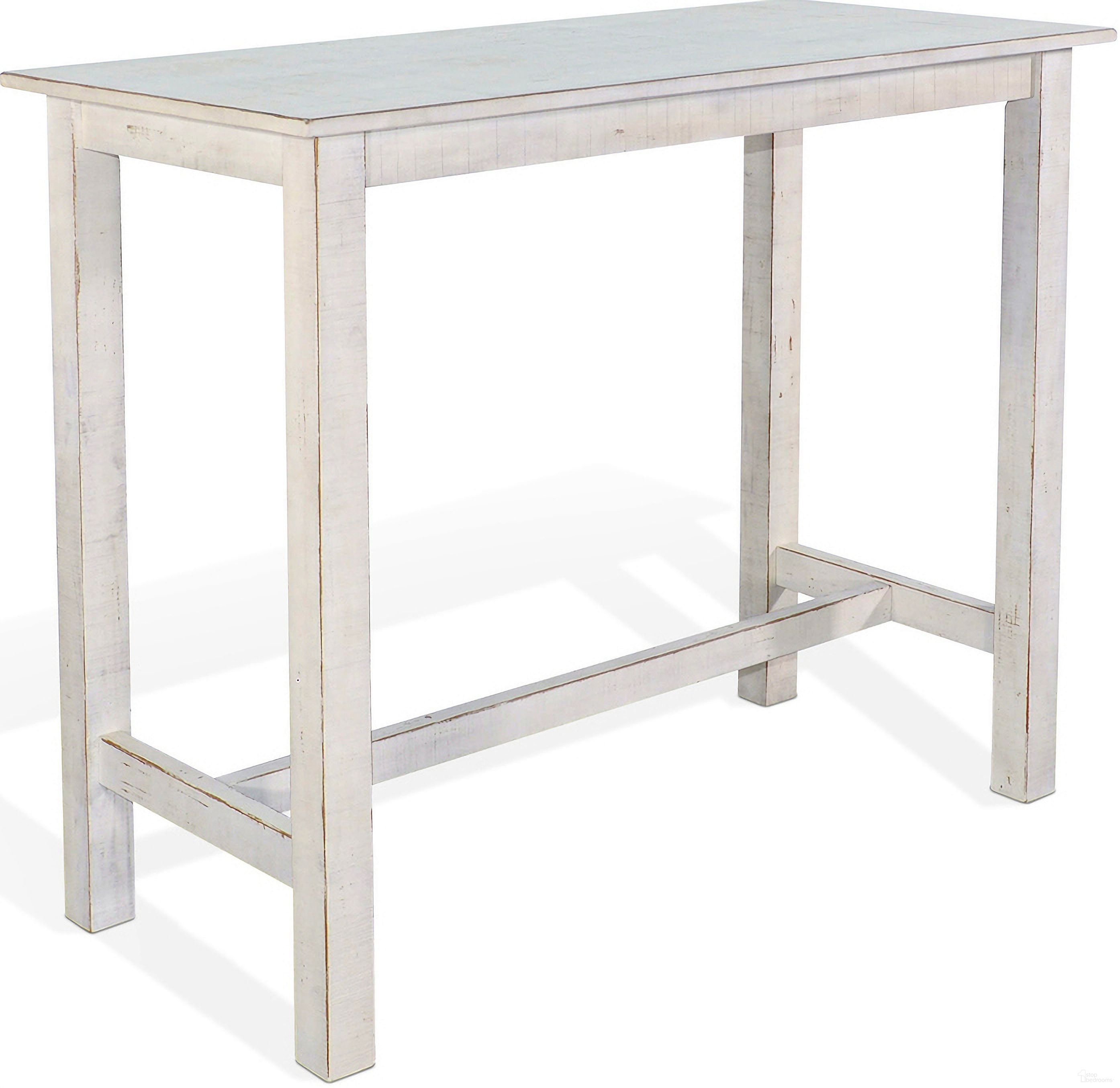 The appearance of Marina White Sand Pub Table designed by Sunny Designs in the modern / contemporary interior design. This white sand piece of furniture was selected by 1StopBedrooms from Marina Collection to add a touch of cosiness and style into your home. Sku: 1172WS-42. Table Top Shape: Rectangular. Material: Solid Wood.