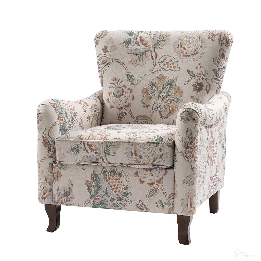 The appearance of Marion Accent Chair In Jeacobean designed by Karat Home in the country / farmhouse interior design. This jeacobean piece of furniture was selected by 1StopBedrooms from Marion Collection to add a touch of cosiness and style into your home. Sku: CHWH0781-JEA. Material: Chenille.