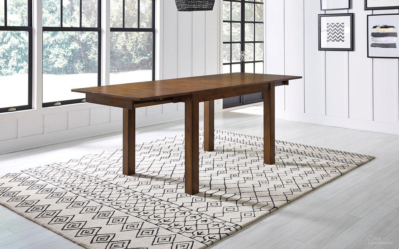 The appearance of Mariposa 100" Rustic Whiskey Extendable Gathering Height Trestle Dining Table designed by A-America in the transitional interior design. This whiskey piece of furniture  was selected by 1StopBedrooms from Mariposa Collection to add a touch of cosiness and style into your home. Sku: MRPRW6701. Table Base Style: Trestle. Table Top Shape: Rectangular. Material: Rubberwood. Size: 100" x 38".