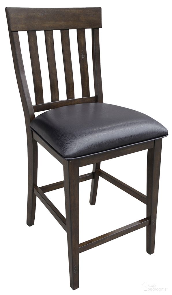 The appearance of Mariposa Black Slat Back Upholstered Counter Chair Set of 2 designed by A-America in the transitional interior design. This black piece of furniture was selected by 1StopBedrooms from Mariposa Collection to add a touch of cosiness and style into your home. Sku: MRPWG3652. Material: Rubberwood.