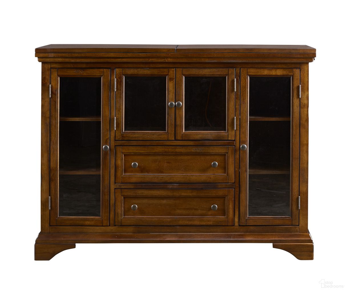 The appearance of Mariposa Rustic Whiskey Flip-Top Server designed by A-America in the transitional interior design. This whiskey piece of furniture was selected by 1StopBedrooms from Mariposa Collection to add a touch of cosiness and style into your home. Sku: MRPRW9010. Material: Rubberwood.
