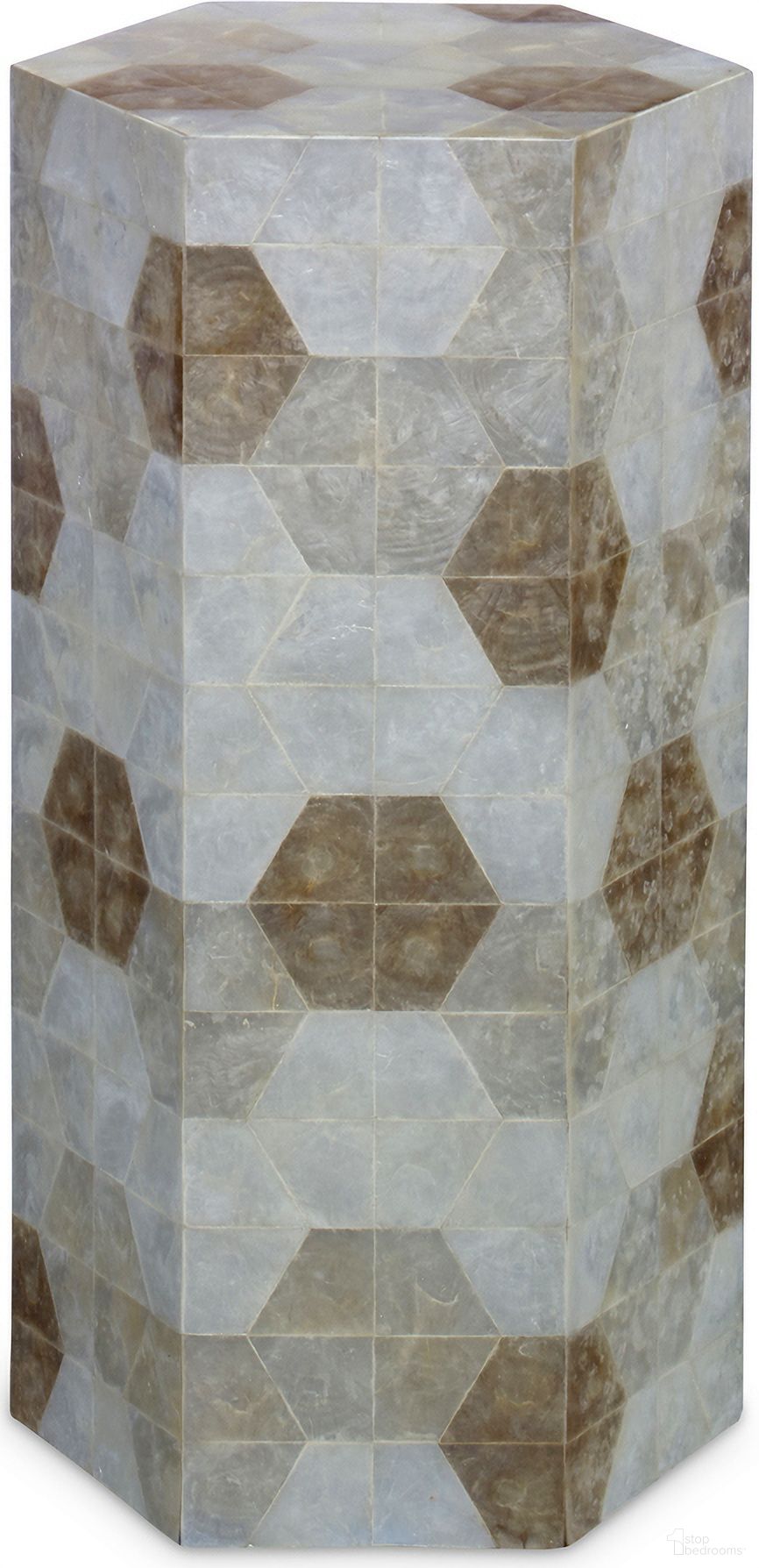 The appearance of Maris Side Table In Capiz Shell designed by Century Furniture in the modern / contemporary interior design. This capiz shell piece of furniture  was selected by 1StopBedrooms from Grand Tour Furniture Collection to add a touch of cosiness and style into your home. Sku: SF6013. Material: Shell.